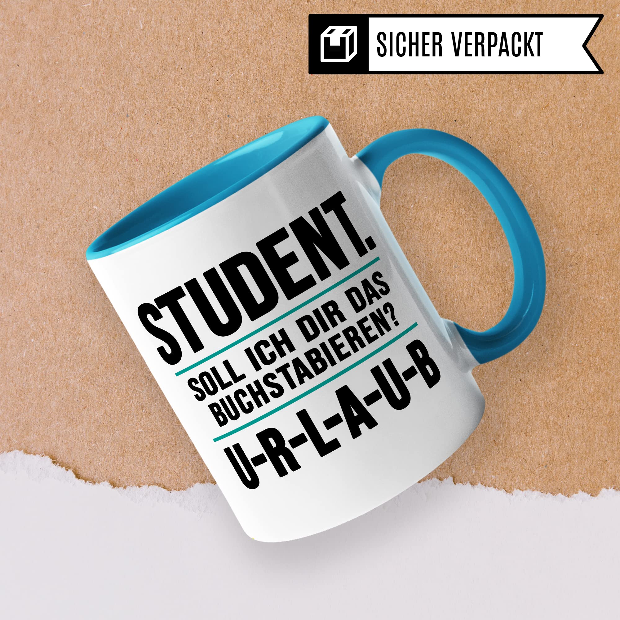 Studenten Tasse lustig Urlaub Student Kaffeetasse Witz Studentin Kaffee-Becher Studium Humor Studieren Geschenk Studienbeginn Geschenkidee Erstsemester