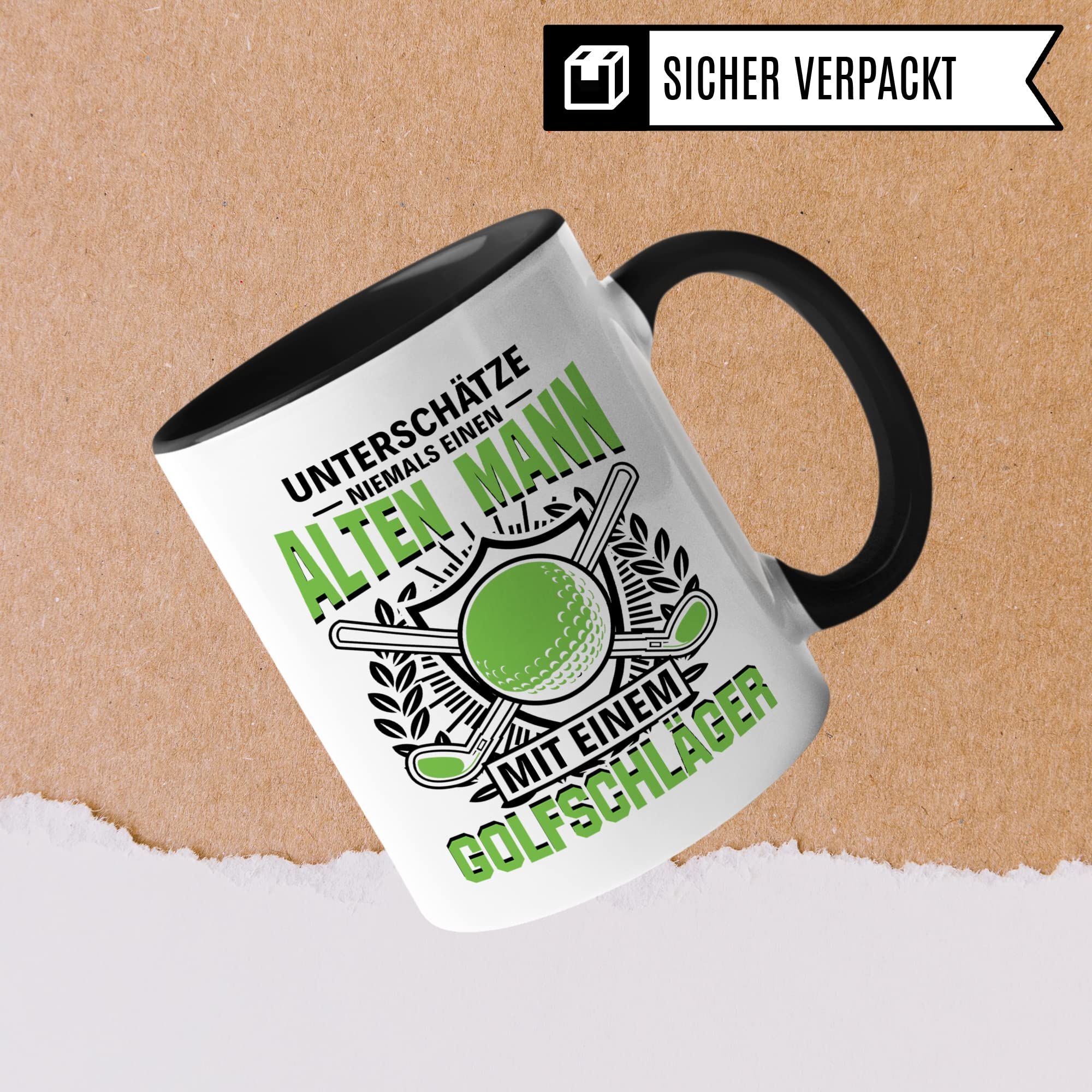 Golf Tasse, Golfer Opa Geschenk lustig, Rentner Geschenkidee, Tasse mit Golf Spruch lustig, Kaffeetasse Humor Witz Geschenk für Golfer, Kaffeebecher für Männer