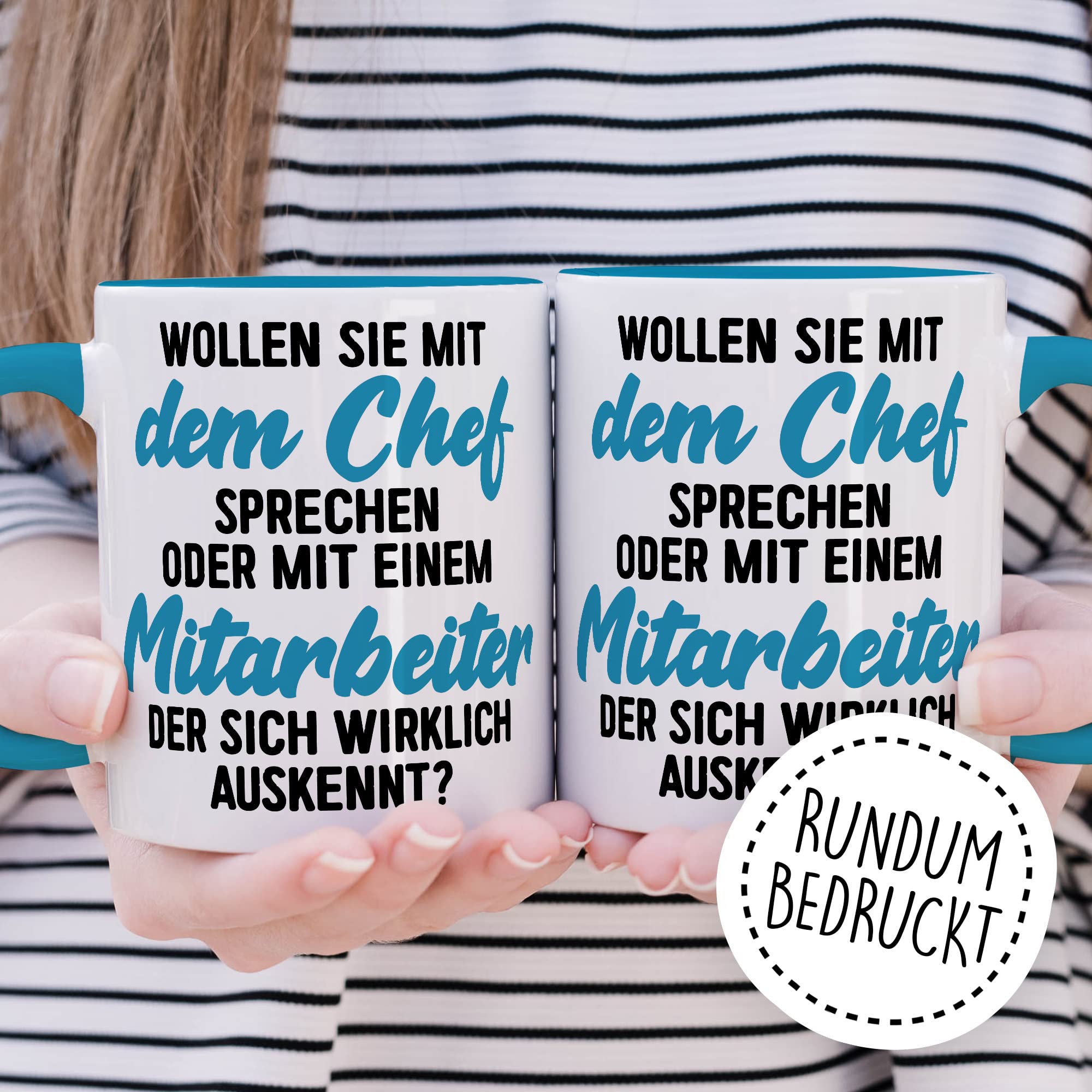 Tasse fürs Büro lustige Kaffeetasse mit Spruch Mitarbeiter Kaffee-Becher mit Humor Geschenk Kollegen Kollegin Geschenkidee Arbeit Schreibtisch Chef Boss Humor Teetasse