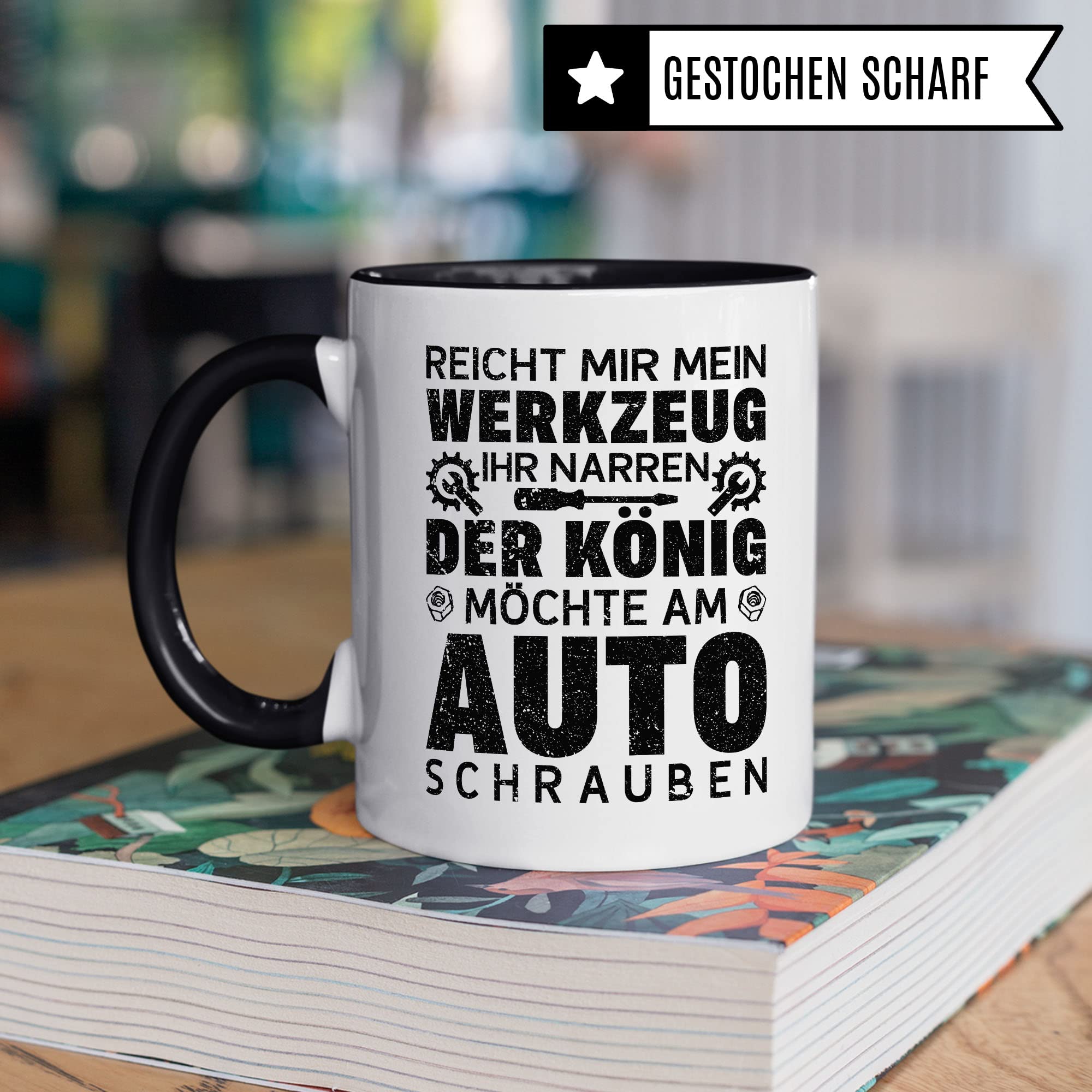 Kfz Mechaniker Tasse Geschenkidee Mechatroniker Kaffeetasse Humor Witz Geschenk für Werkstatt Kaffeebecher Kollege Becher