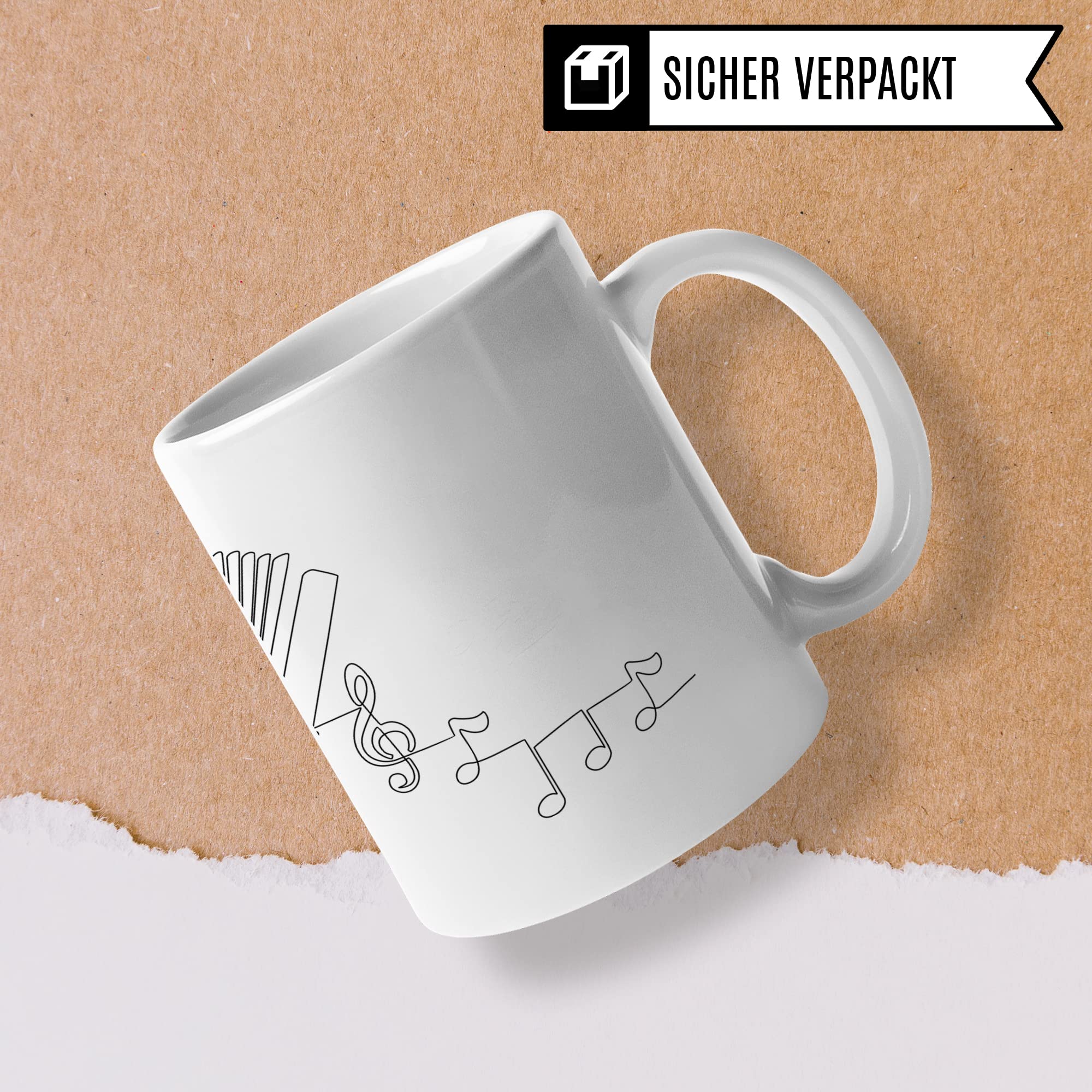 Akkordeon Tasse - Musik Geschenk für Akkordeonist - Kaffeetasse Musiker Ziehharmonika Handharmonika Akkordeonspieler - Instrument Geschenkideen Akkordeonisten Zeichnung Design Kaffee-Becher