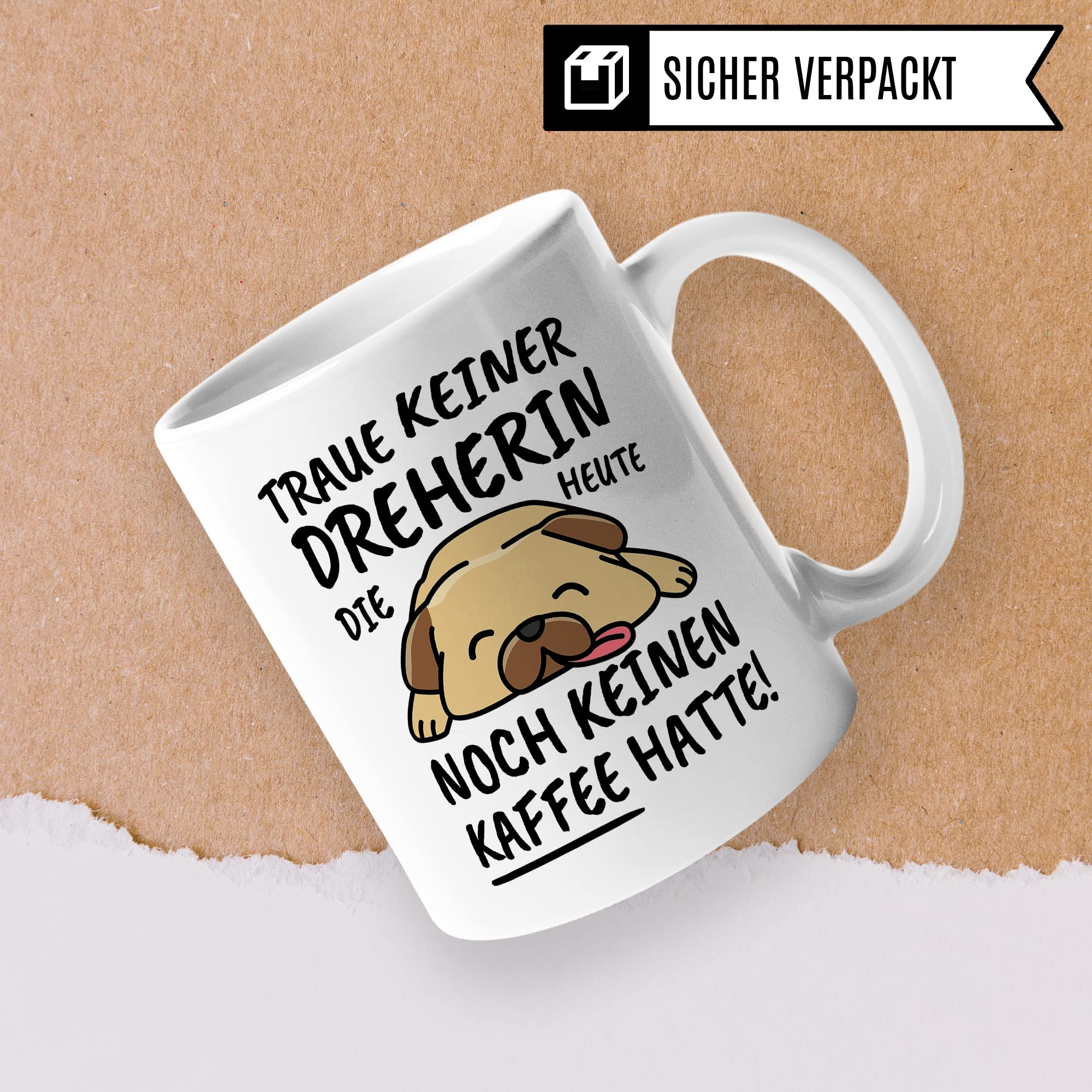 Tasse Dreherin lustig Dreherin Geschenk Beruf Spruch Kaffeebecher Dreherinnen Geschenkidee Drehmaschine Facharbeiterin Kaffee-Tasse Teetasse Becher