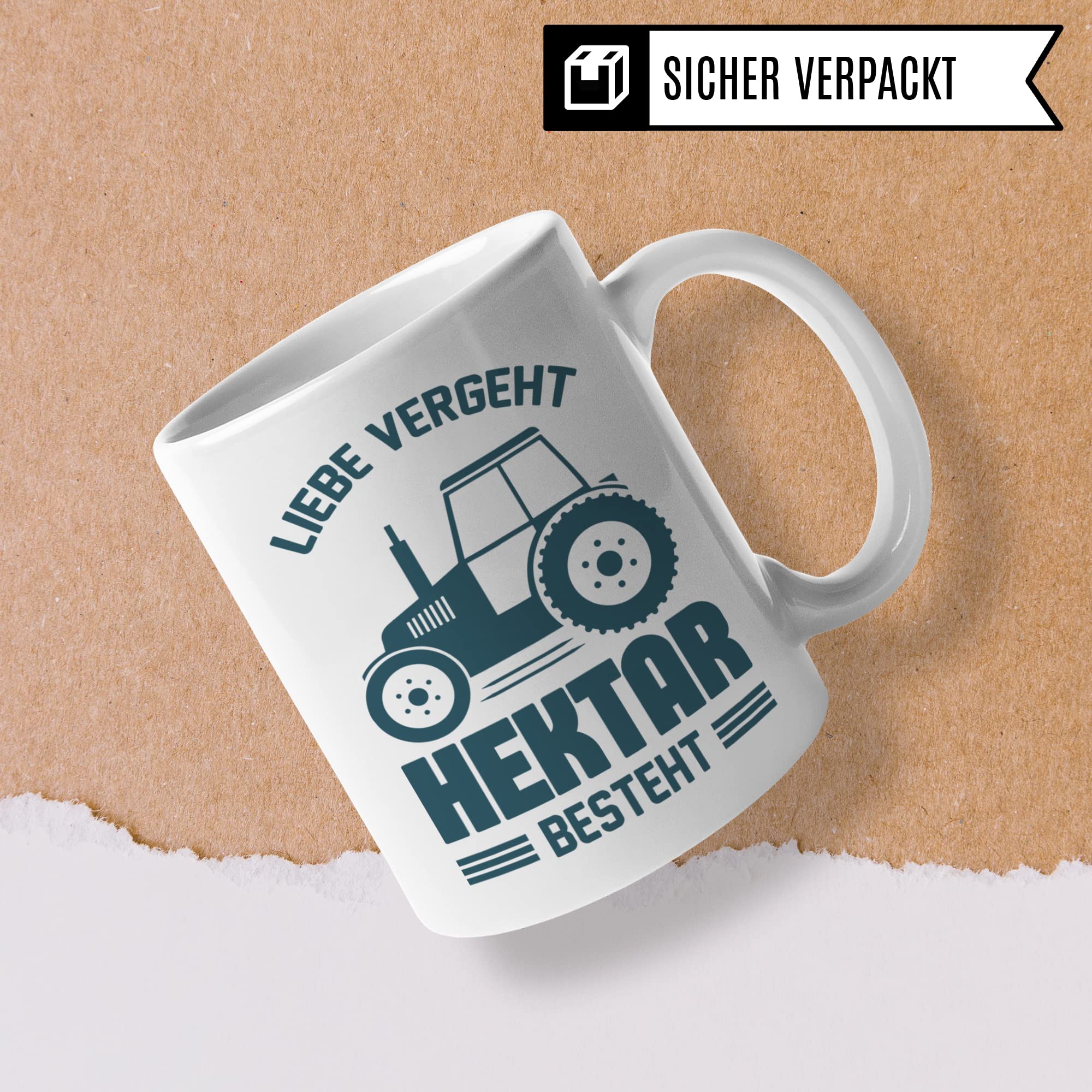 Bauer Tasse Landwirt Geschenk lustig, Kaffeetasse Beruf Landwirt Tasse mit Traktor Motiv Trecker Geschenkidee Kaffeebecher Teetasse Landwirt