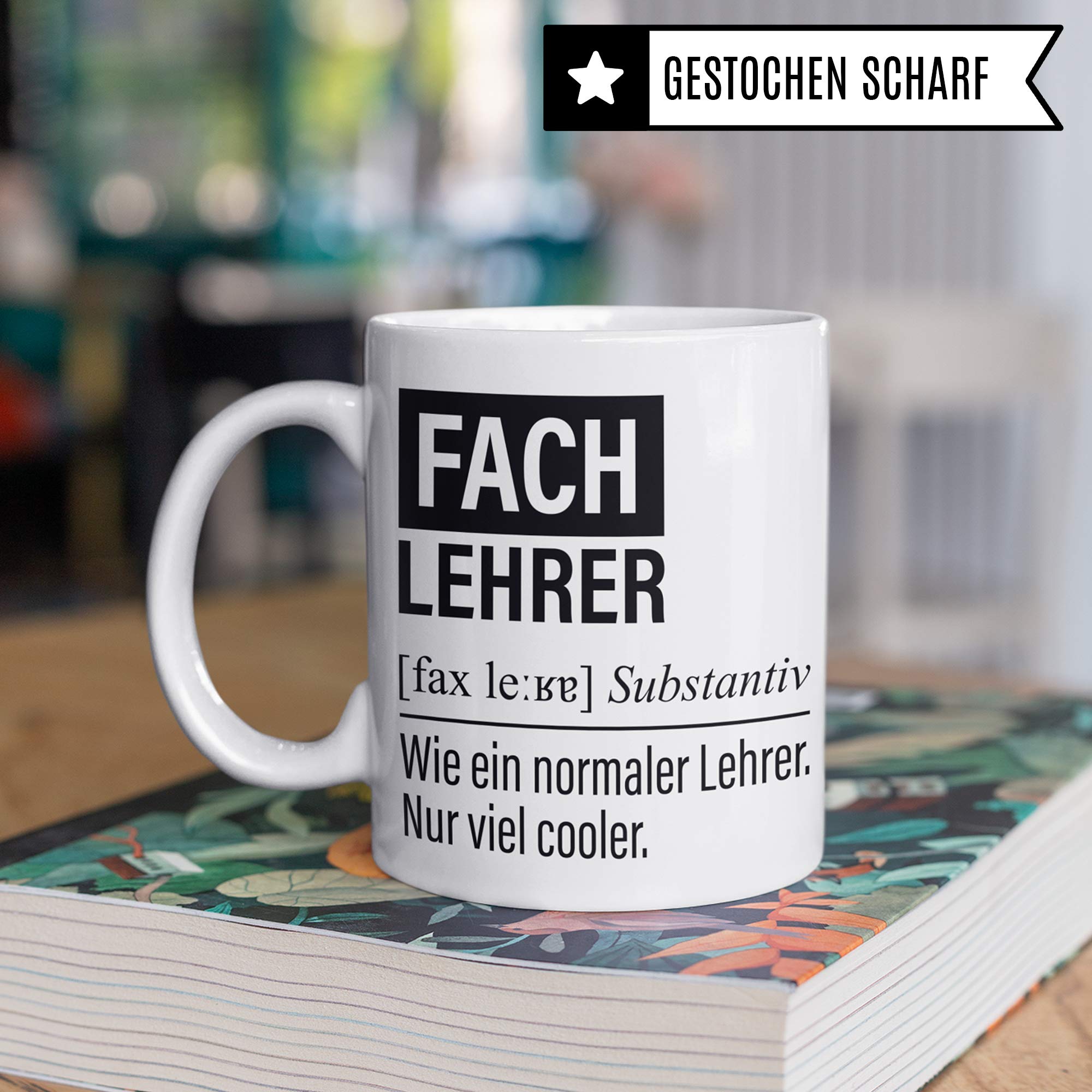 Fachlehrer Tasse, Geschenk für Fach Lehrer, Kaffeetasse Geschenkidee Lehrer, Kaffeebecher Schule