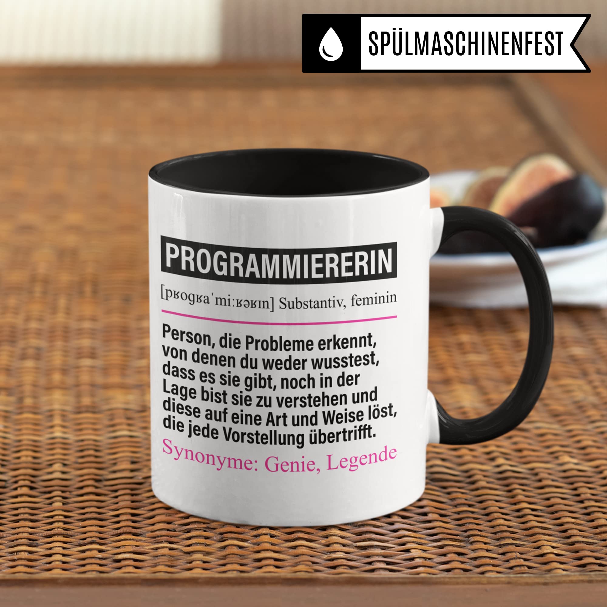 Tasse Programmiererin lustig, Programmiererin Geschenk Beruf, Spruch Kaffeebecher Programmieren Geschenkidee, Beruf Developer Entwickler IT Computer Kaffee-Tasse Teetasse Becher