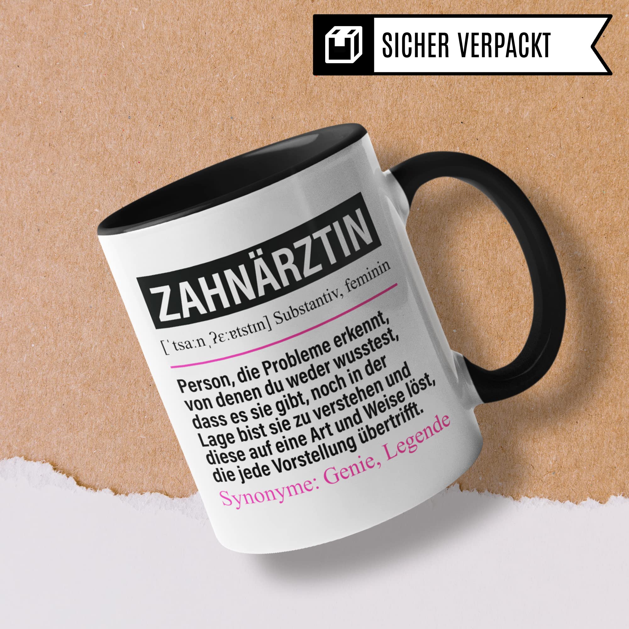 Tasse Zahnärztin lustig, Zahnärztin Geschenk Beruf, Spruch Kaffeebecher Zahnärztinnen Geschenkidee, Beruf Zahn Ärztin Praxis Kaffee-Tasse Teetasse Becher