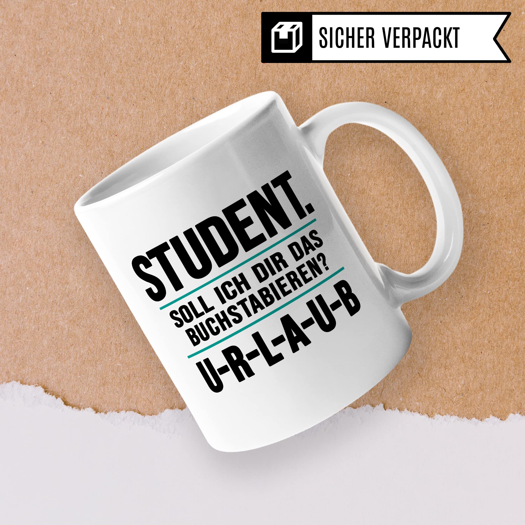 Studenten Tasse lustig Urlaub Student Kaffeetasse Witz Studentin Kaffee-Becher Studium Humor Studieren Geschenk Studienbeginn Geschenkidee Erstsemester