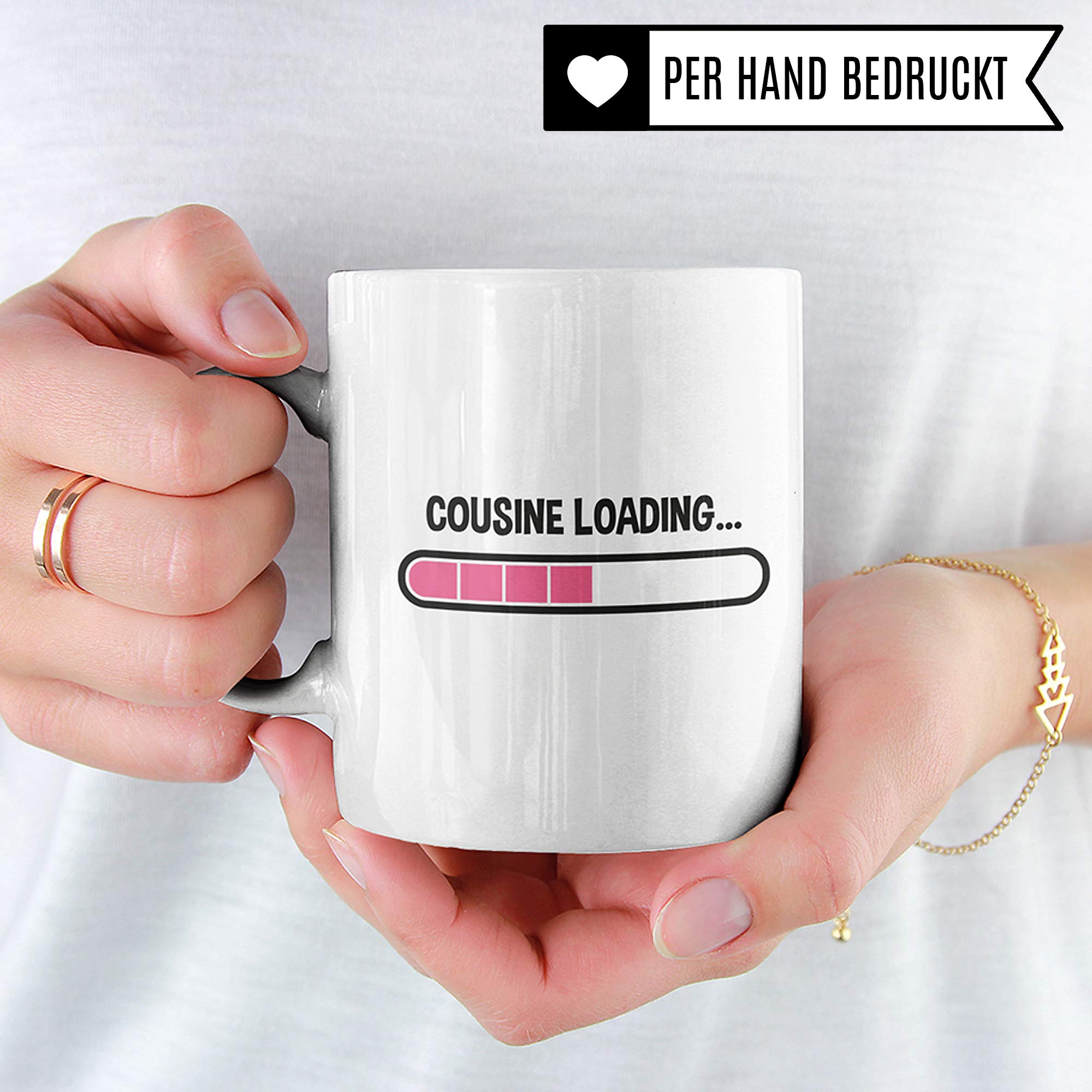 Pagma Druck Cousine Tasse, Cousine Geschenkideen, Nichte Kaffeetasse Geschenk Cousine Becher lustig, Kaffeebecher Familie Kusine Spruch