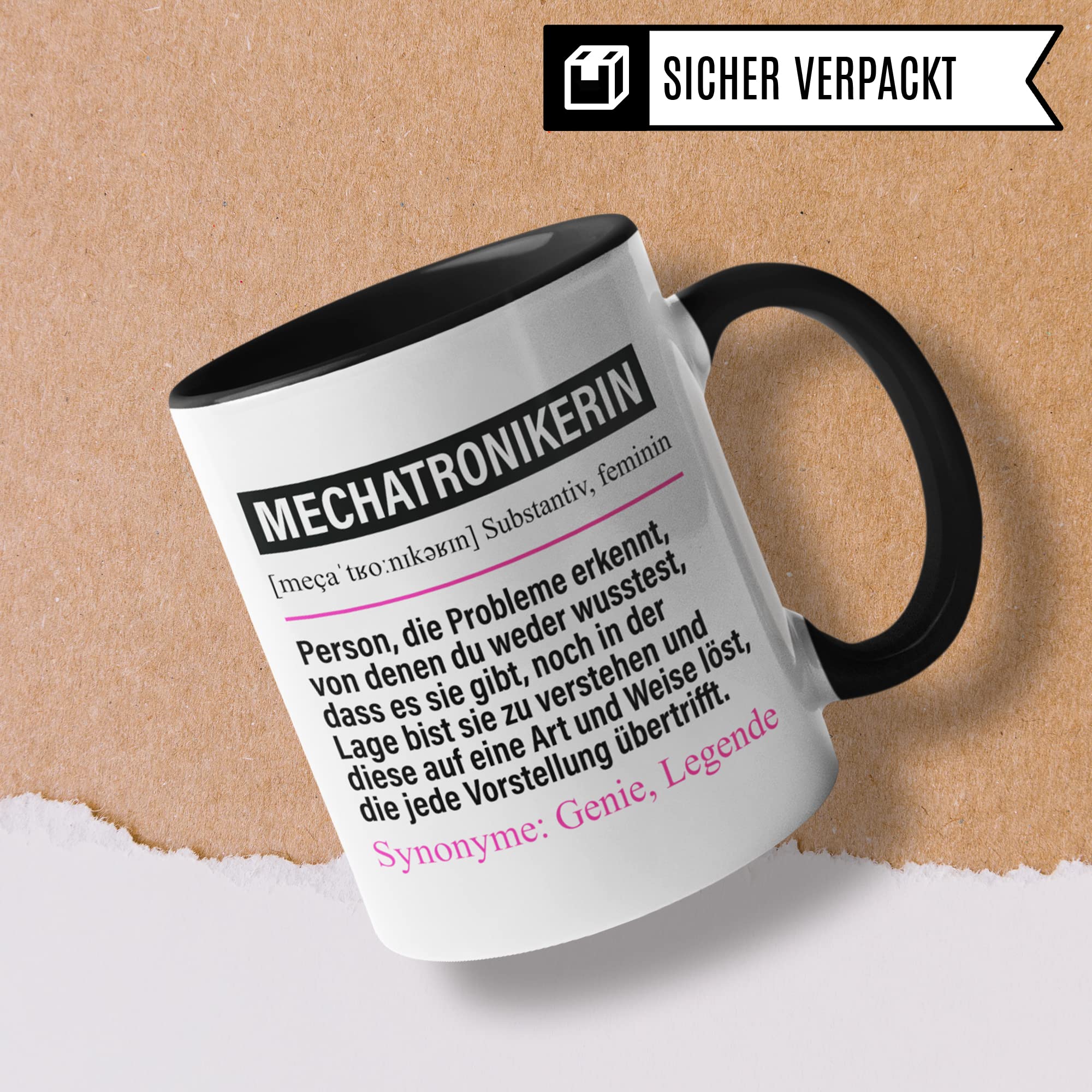 Tasse Mechatronikerin lustig, KFZ Mechatronikerin Geschenk Beruf, Spruch Kaffeebecher Mechatronikerinmeister Geschenkidee, Beruf Mechatronik Handwerker Kaffee-Tasse Teetasse Becher