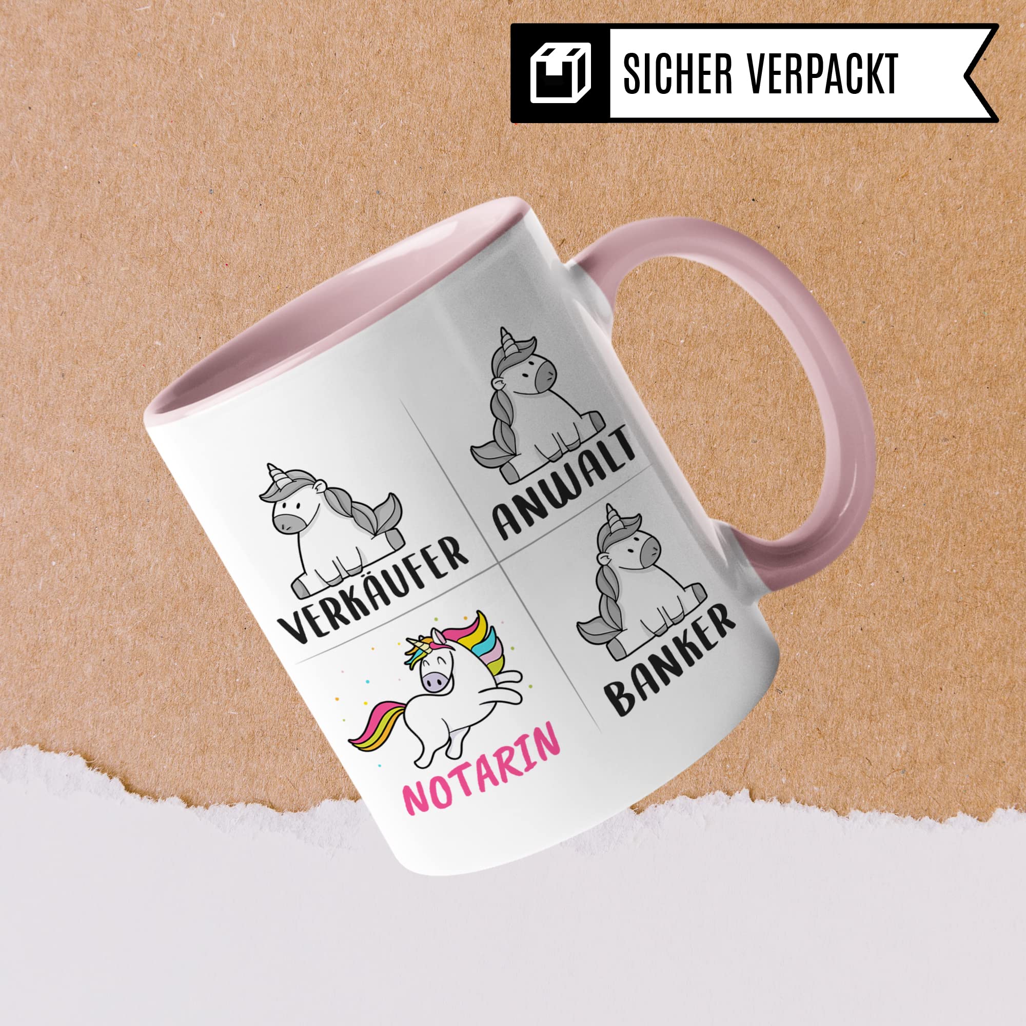 Tasse Notarin lustig, Notarin Geschenk Beruf, Spruch Kaffeebecher Notarin Geschenkidee, Beruf Notariat Kaffee-Tasse Einhorn Frauen Teetasse Becher