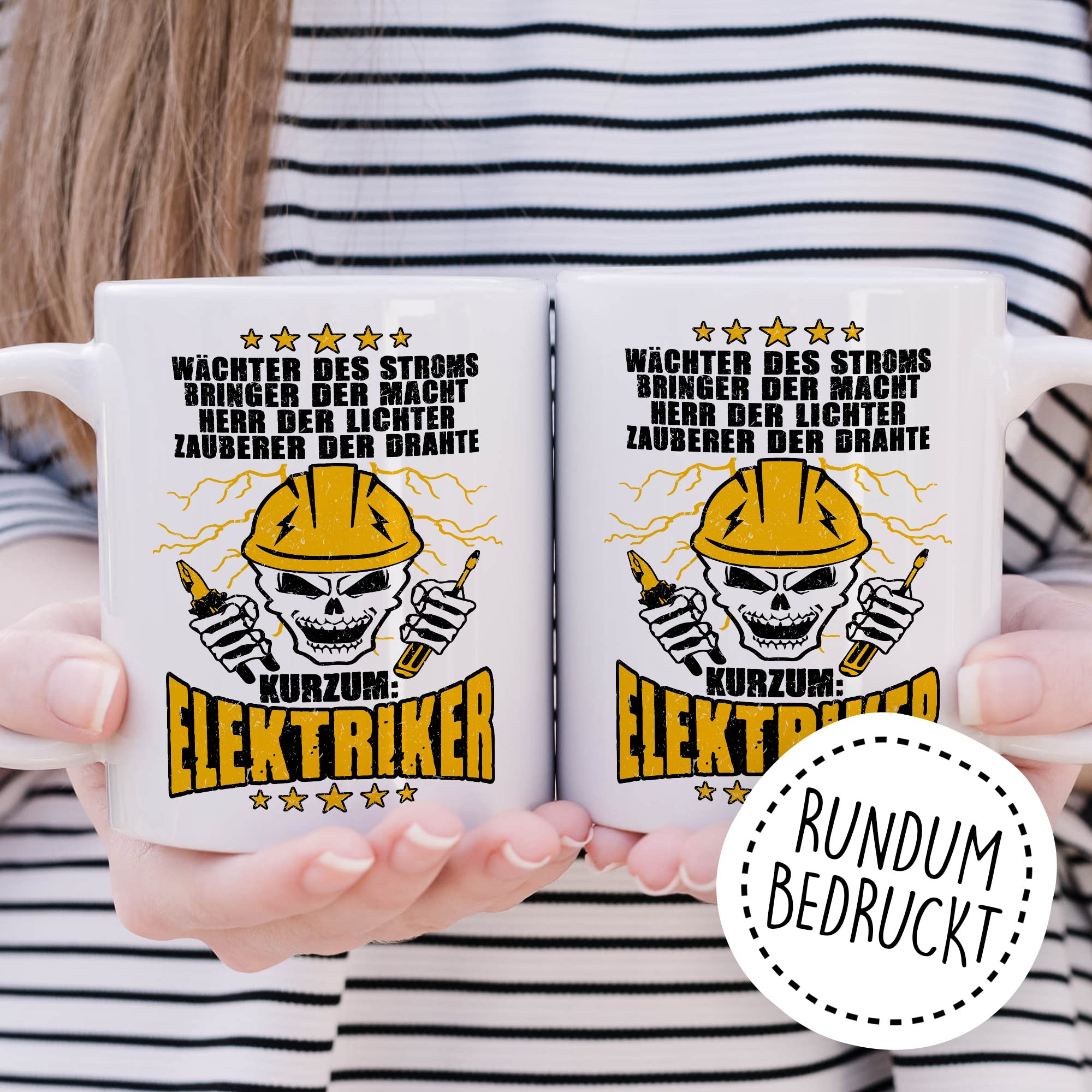 Elektriker Tasse Elektronik Geschenkidee Installateur Kaffeetasse Geschenk für Elektrotechniker Kaffeebecher Drahtzieher Becher