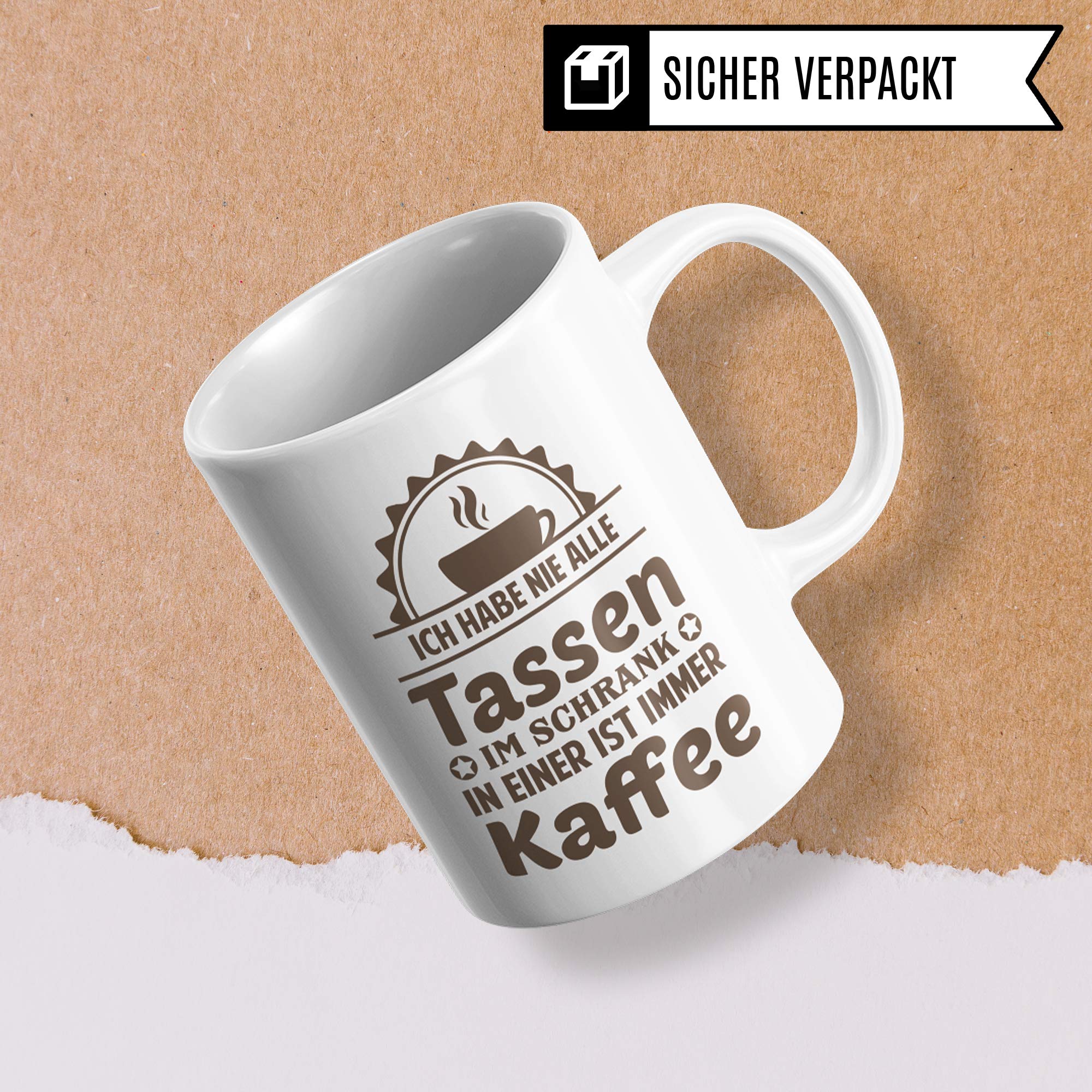 Geschenk Kaffeeliebhaber, Kaffee Tasse mit Spruch, Kaffeetasse Spruch lustig, Geschenkidee Kaffeebecher Kaffeetrinker, Becher Motiv Coffeee Witz