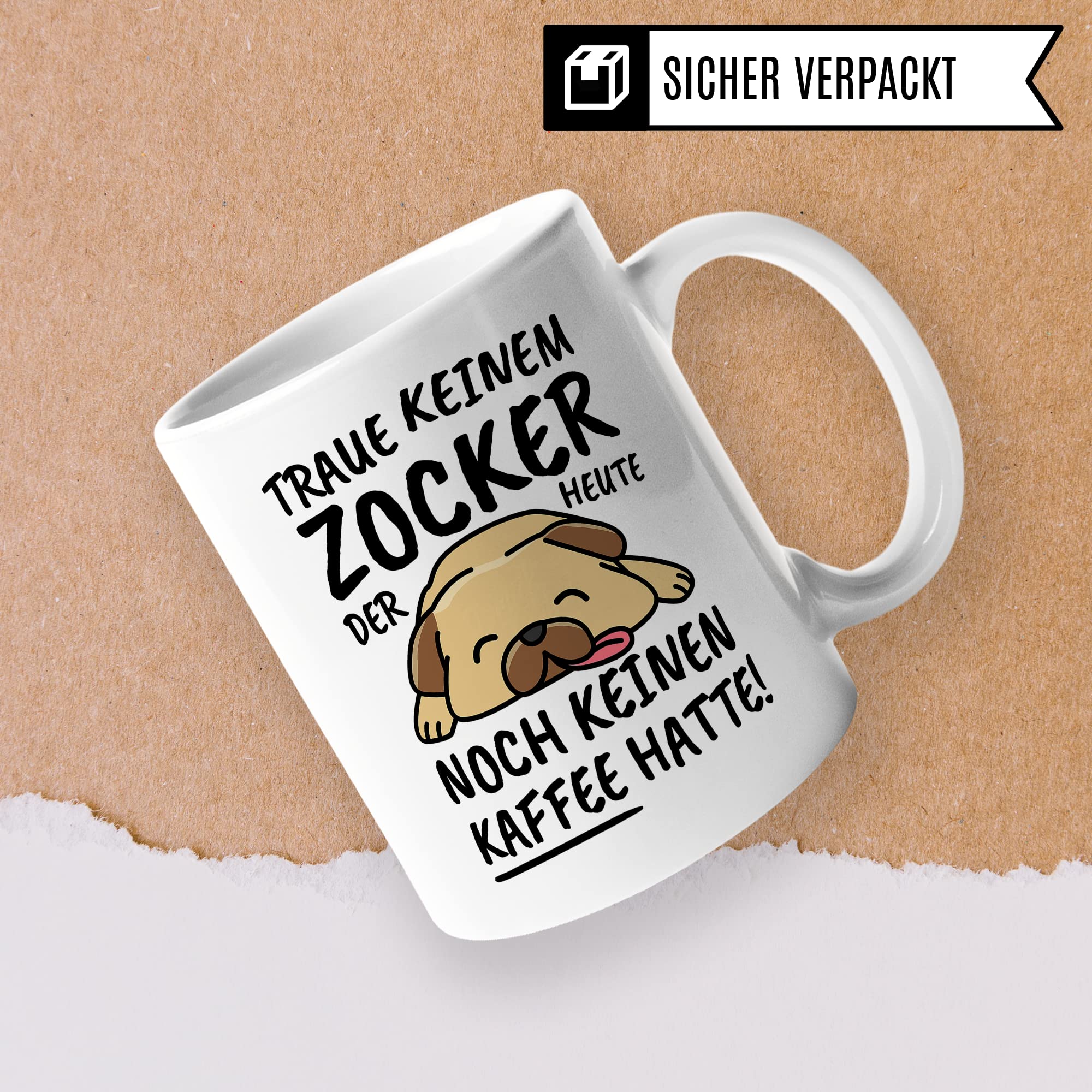 Tasse Zocker lustig Zocker Geschenk Beruf Spruch Kaffeebecher Zocker Geschenkidee Spieler Gamer Glücksspieler Kaffee-Tasse Teetasse Becher