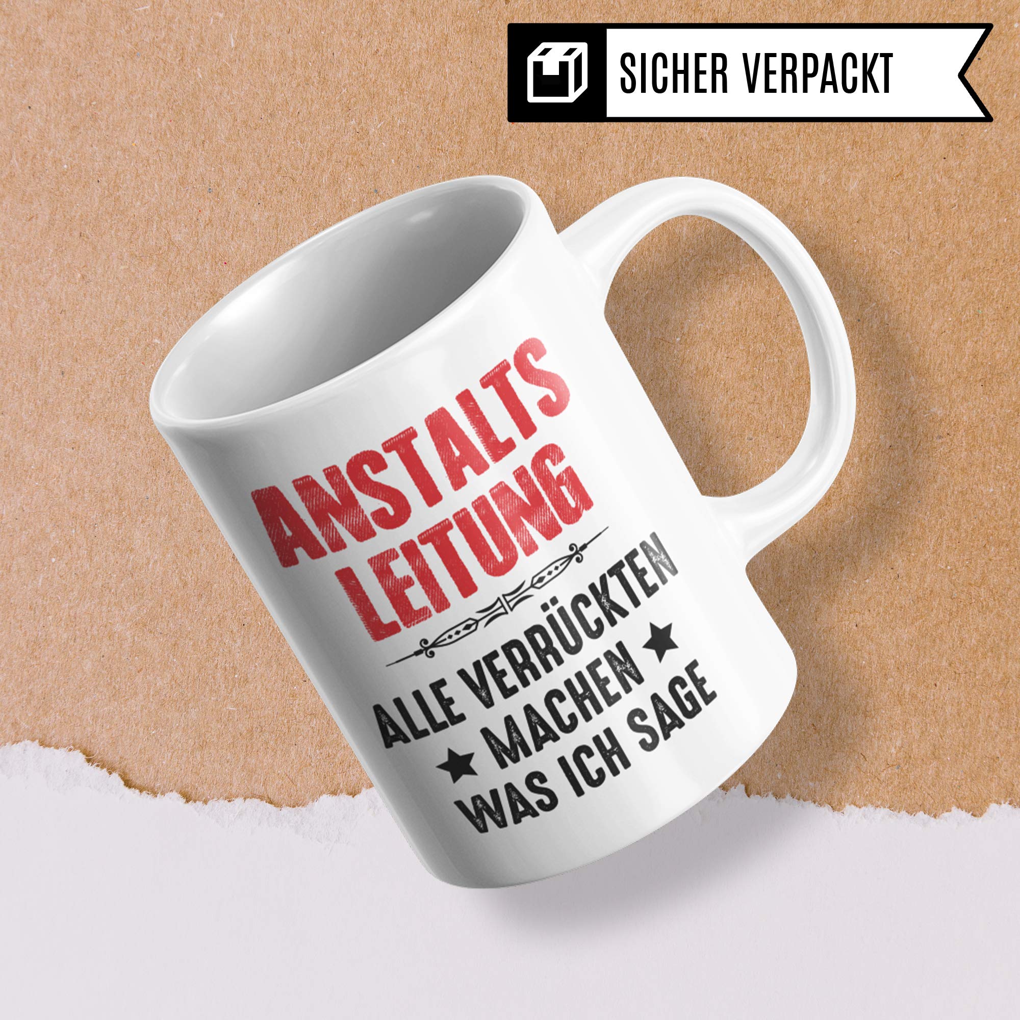 Pagma Druck Chef Tasse, Anstaltsleitung, Geschenke für den Chef Boss Becher, Kaffeetasse Chef Geschenkidee Vorgesetzter Personalchef, Geburtstag Abschied Teetasse