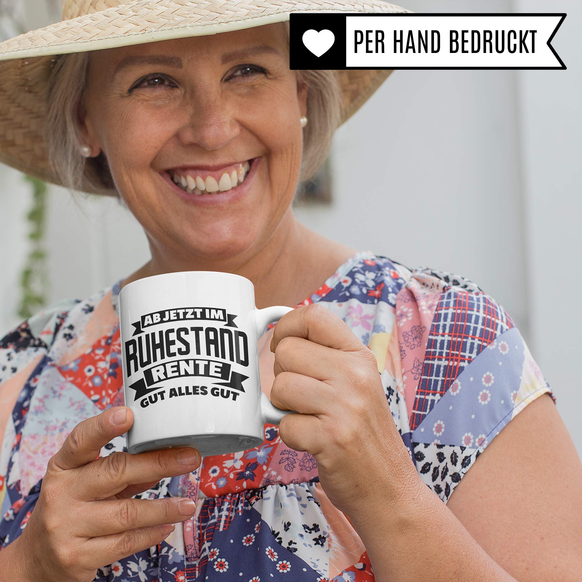 Pagma Druck Ruhestand Tasse, Renteneintritt Geschenk Kaffeetasse, Kaffeebecher Rentenbeginn Pension Rentnerin Spruch, Rentner Geschenke für die Rente Becher Mann & Frau