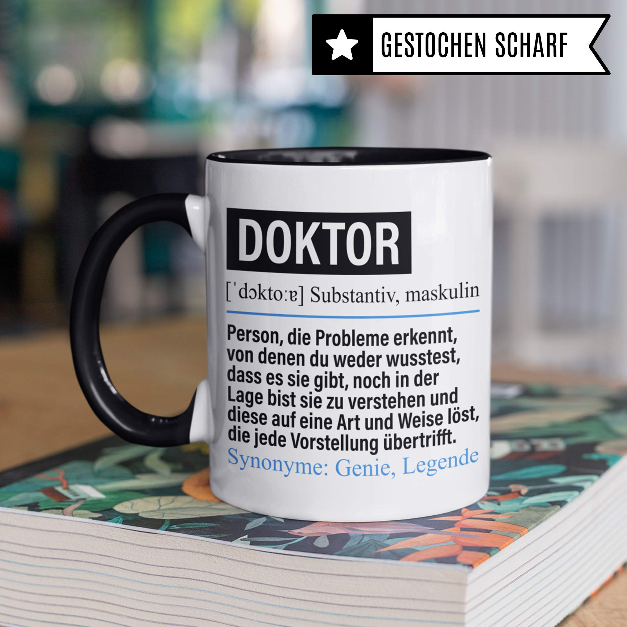 Pagma Druck Tasse Doktor lustig, Doktor Geschenk, Spruch Doktorand Doktortitel Kaffeebecher Geschenkidee, Kaffeetasse Beruf Doktorarbeit Promotion Promovieren Teetasse Dissertation Becher