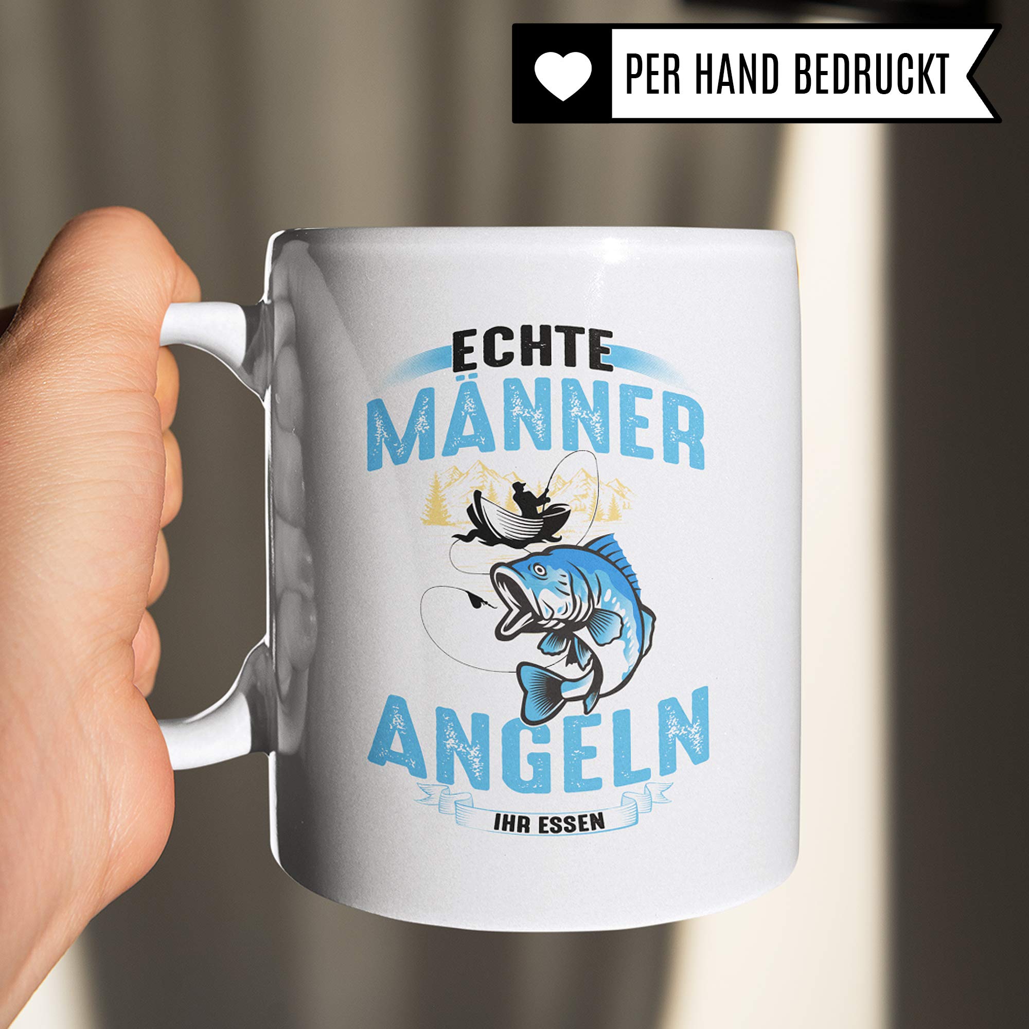 Pagma Druck Tasse Angler, Angler Geschenke für Männer, Fischer Becher Angel Fischerei Spruch Kaffeetasse, Angeln Geschenk Kaffeebecher Männer, Angelrute Fisch Motiv