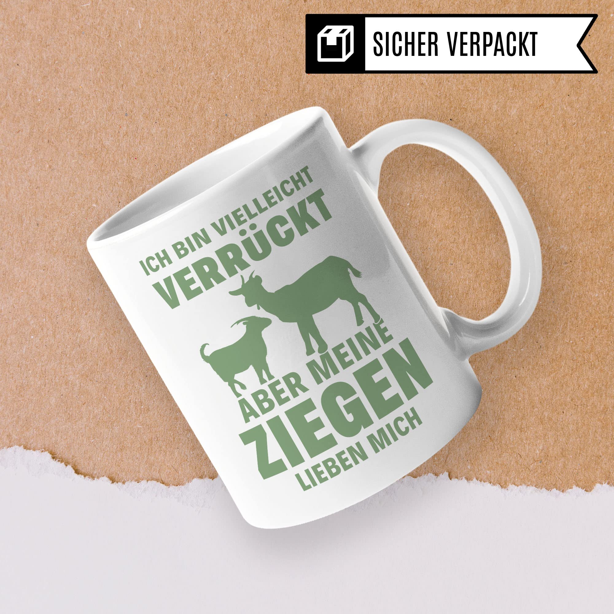 Ziegen Tasse Geschenkidee Bauernhof Kaffeetasse Geschenk für Hirte Hirtin Kaffeebecher Bauer Bäuerin Becher