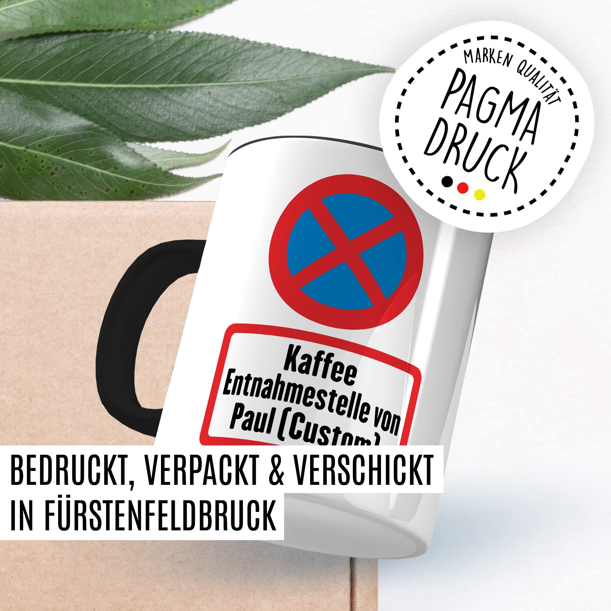 Kaffee Entnahmestelle Tasse Feuerwehr Geschenkidee Kaffeetasse mit lustigen Spruch Geschenk für Feuerwehrmann Kaffeebecher Feuerwehrauto Becher