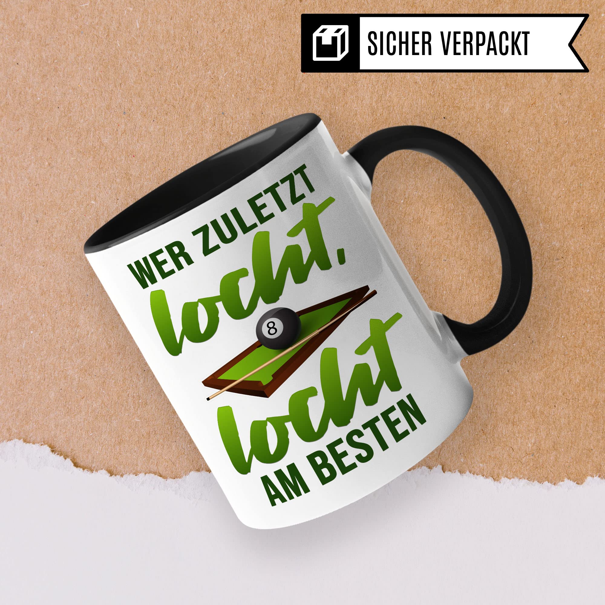 Billardspiel Tasse Geschenkidee Billard Kaffeetasse Humor Witz Geschenk für Billardspieler Kaffeebecher Pool Becher