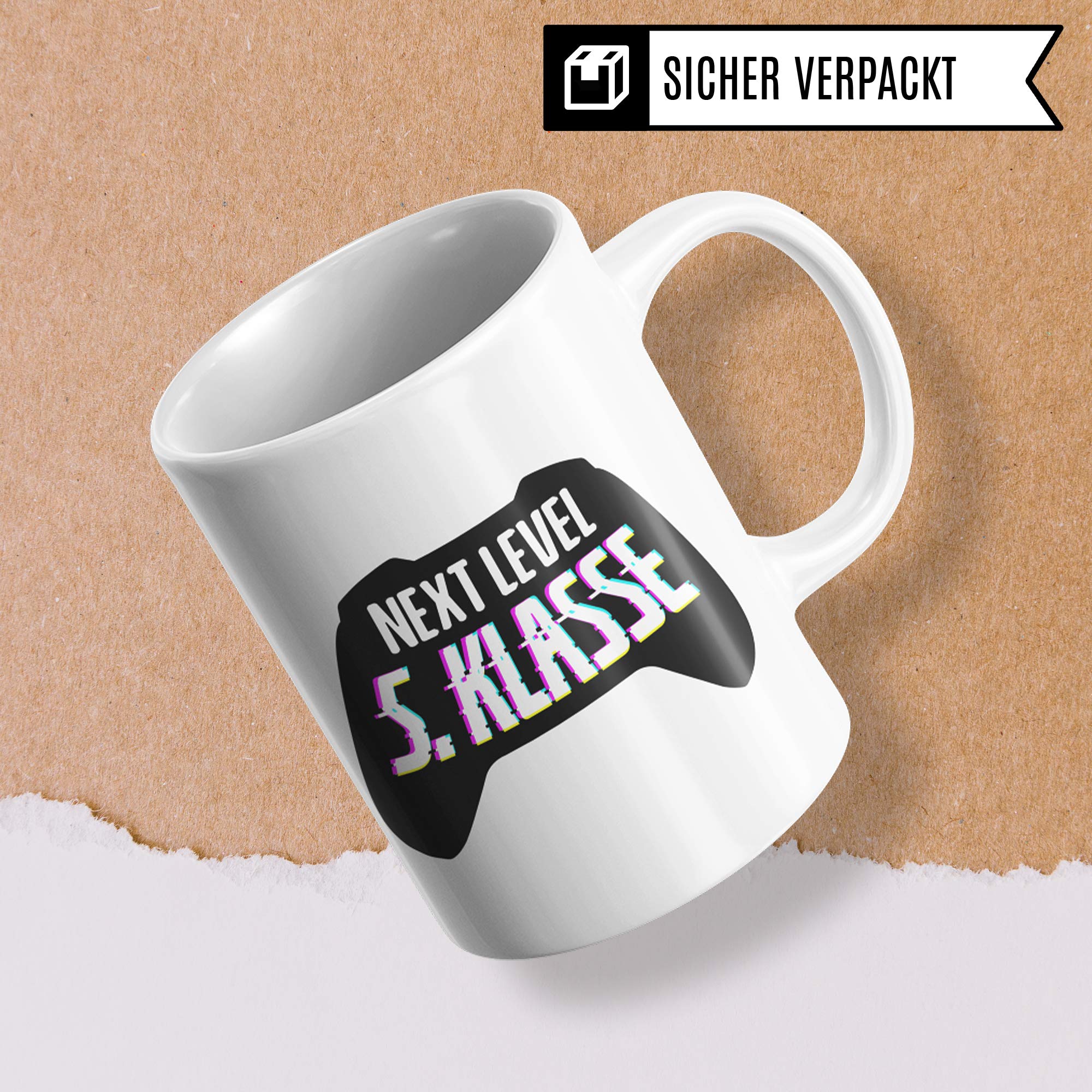 Pagma Druck 5. Klasse Tasse, Übertritt Grundschule Gymnasium Realschule Mittelschule Geschenk, Becher Geschenkidee Übergang 5. Klasse Fünftklässler, Kakaobecher Schule Schüler