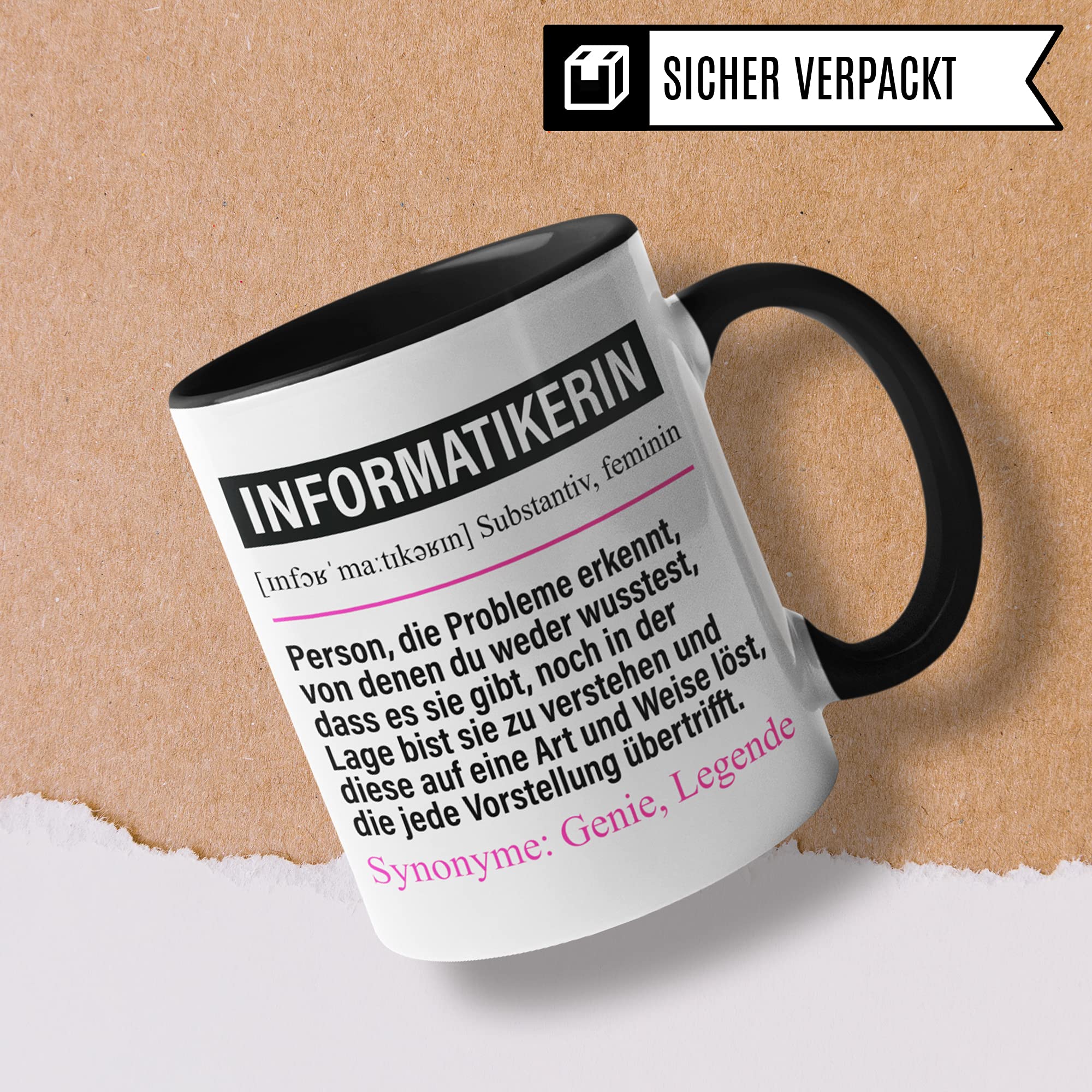 Informatikerin Tasse lustig Definition, Informatik Programmiererin Geschenk, Spruch Kaffeebecher IT Geschenkidee, Kaffeetasse Entwicklerin Frauen Beruf Developer Becher