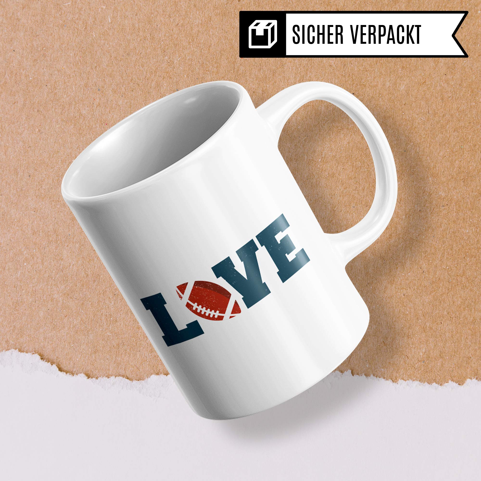 Pagma Druck American Football Geschenk, Football Tasse Geschenkidee für Footballer, Footballspieler Spruch Becher Geschenkidee, Kaffeetasse Footballverein Footballteam Kaffeebecher