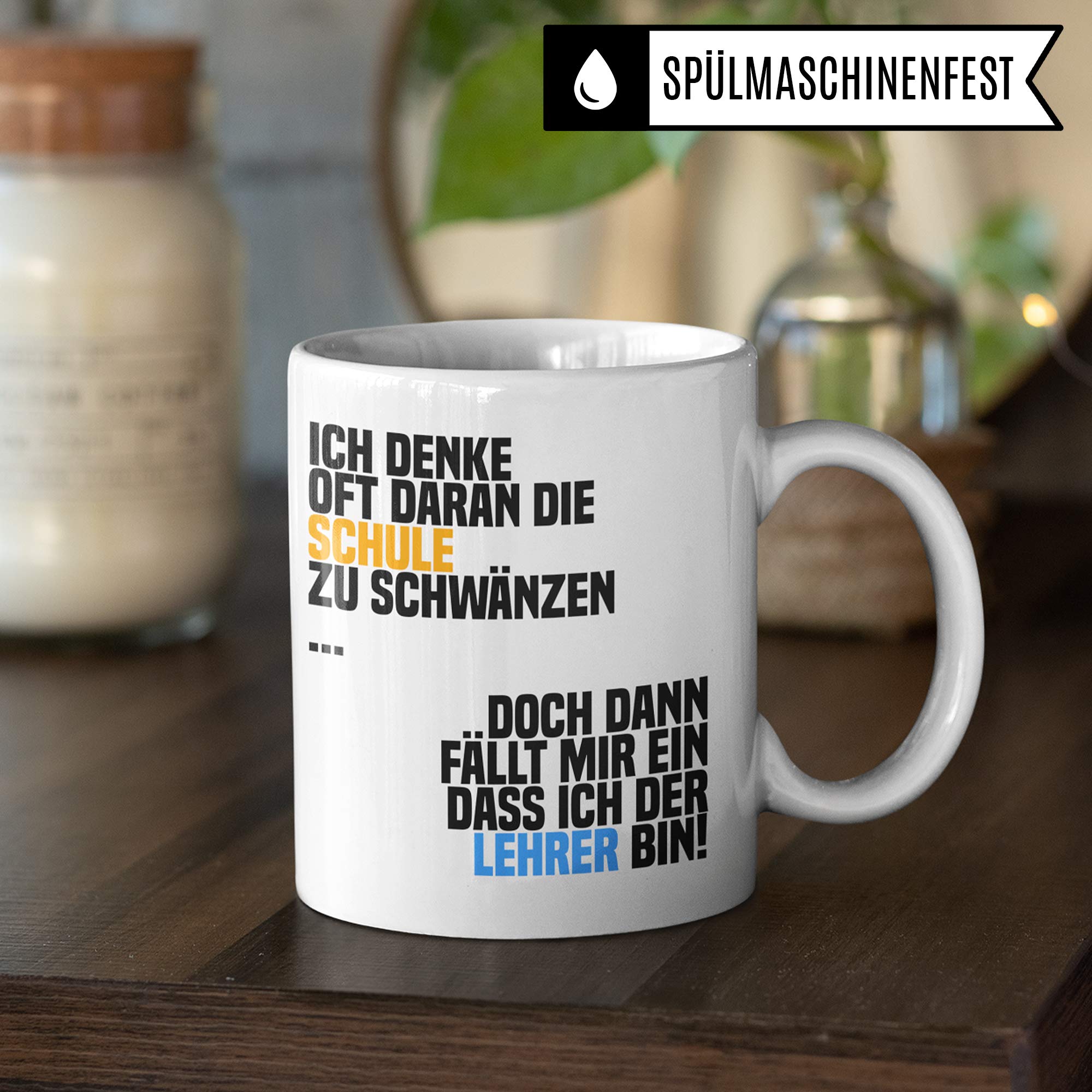 Pagma Druck Geschenk für Lehrer, Lehrer Tasse lustig, Kaffeetasse Lehramt Studium, Grundschullehrer Realschullehrer Gymnasiallehrer Mittelschullehrer Geschenk Spruch, Lehrer Tasse Abschied Abschluss