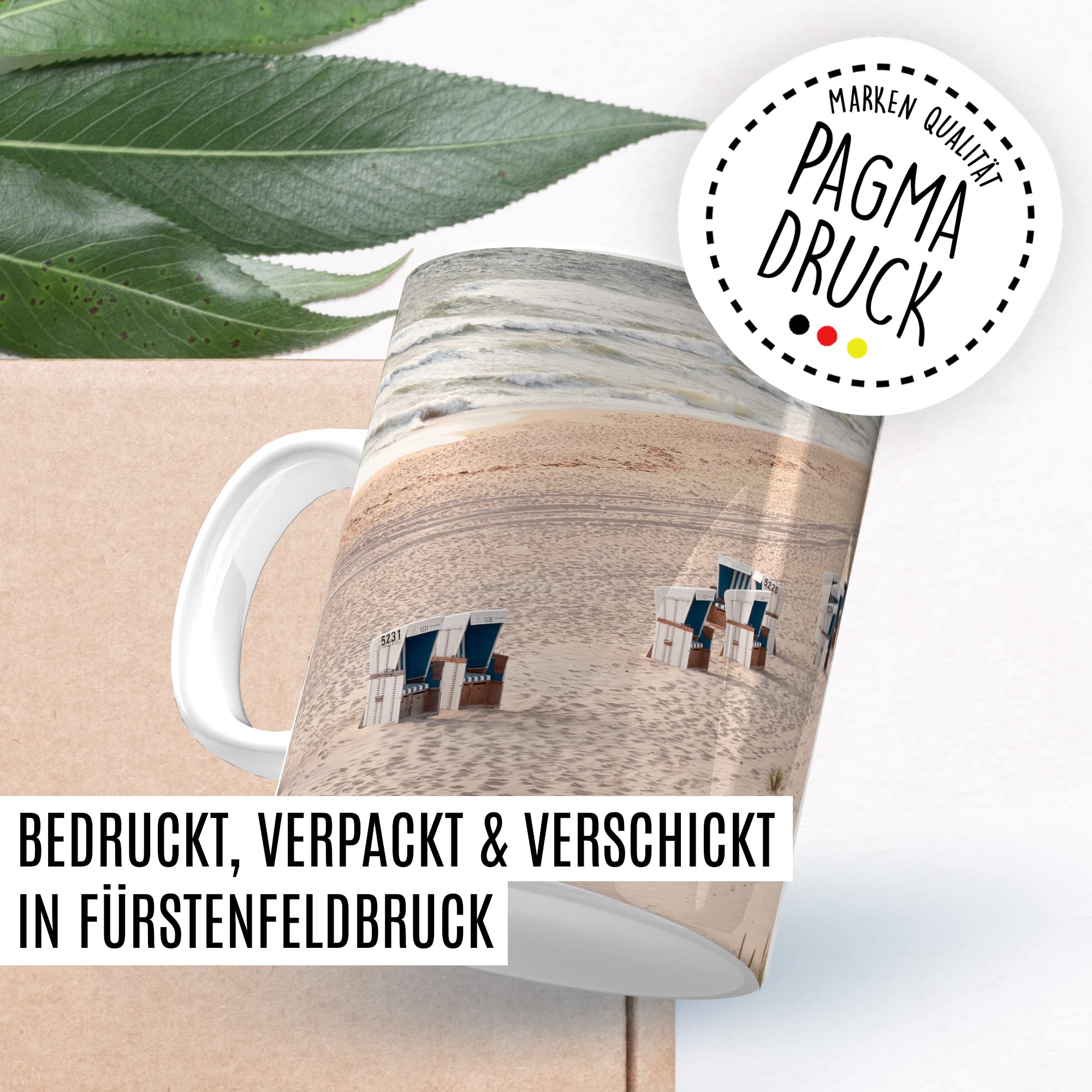 Tasse von Sylt Strandbild Kaffee-Tasse Kaffee-Becher Geschenkidee für Syltliebhaber Geschenk Syltfan Tasse Insel Sylt Urlaub