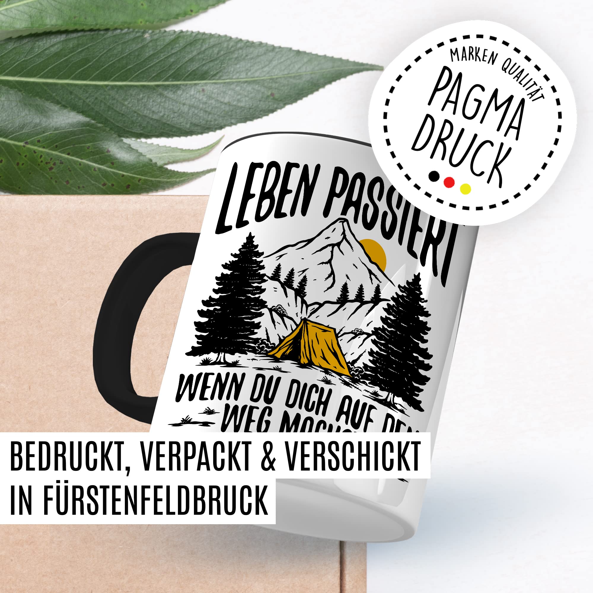 Reisen Tasse Wohnmobil Becher Roadtrip Kaffeetasse Camping Geschenk Urlaub Camper Kaffee-Becher Geschenkidee Outdoorfans Bagpacking Zelt Zelten Abenteuer Outdoor Spruch Weltreise