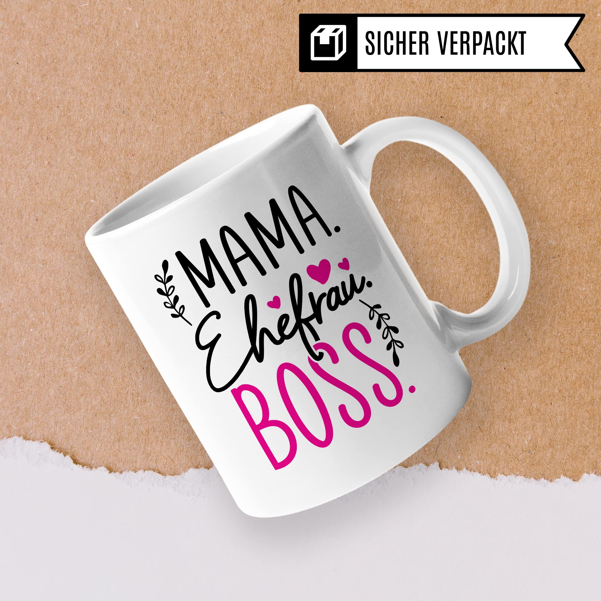 Tasse Mama Geschenk, Mama Ehefrau Boss Geschenkidee Kaffeetasse mit Spruch lustig Kaffee-Becher Mutter Chef Teetasse Muttertag Kaffee-Tasse