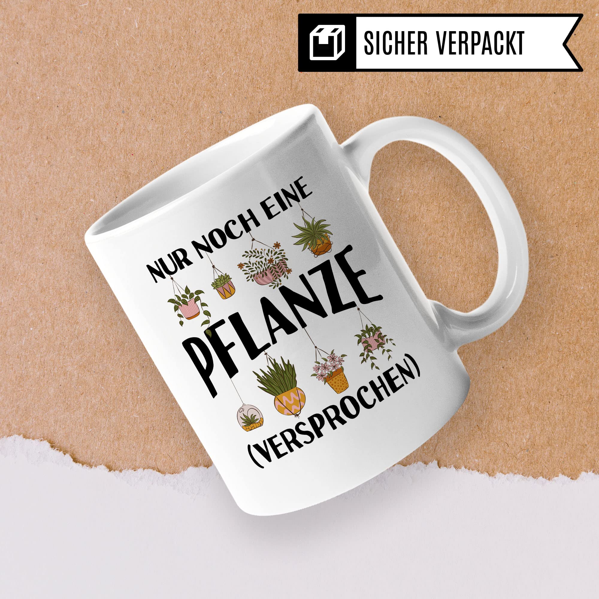 Tasse Garten-liebhaber, Nur noch eine Pflanze versprochen Spruch, Geschenk Garten-Motiv Kaffeetasse Hobby-Gärtner Hobby-Gärtnerin, Pflanzen-Motiv Pflanzenliebhaber Plants grüner Daumen Tassen