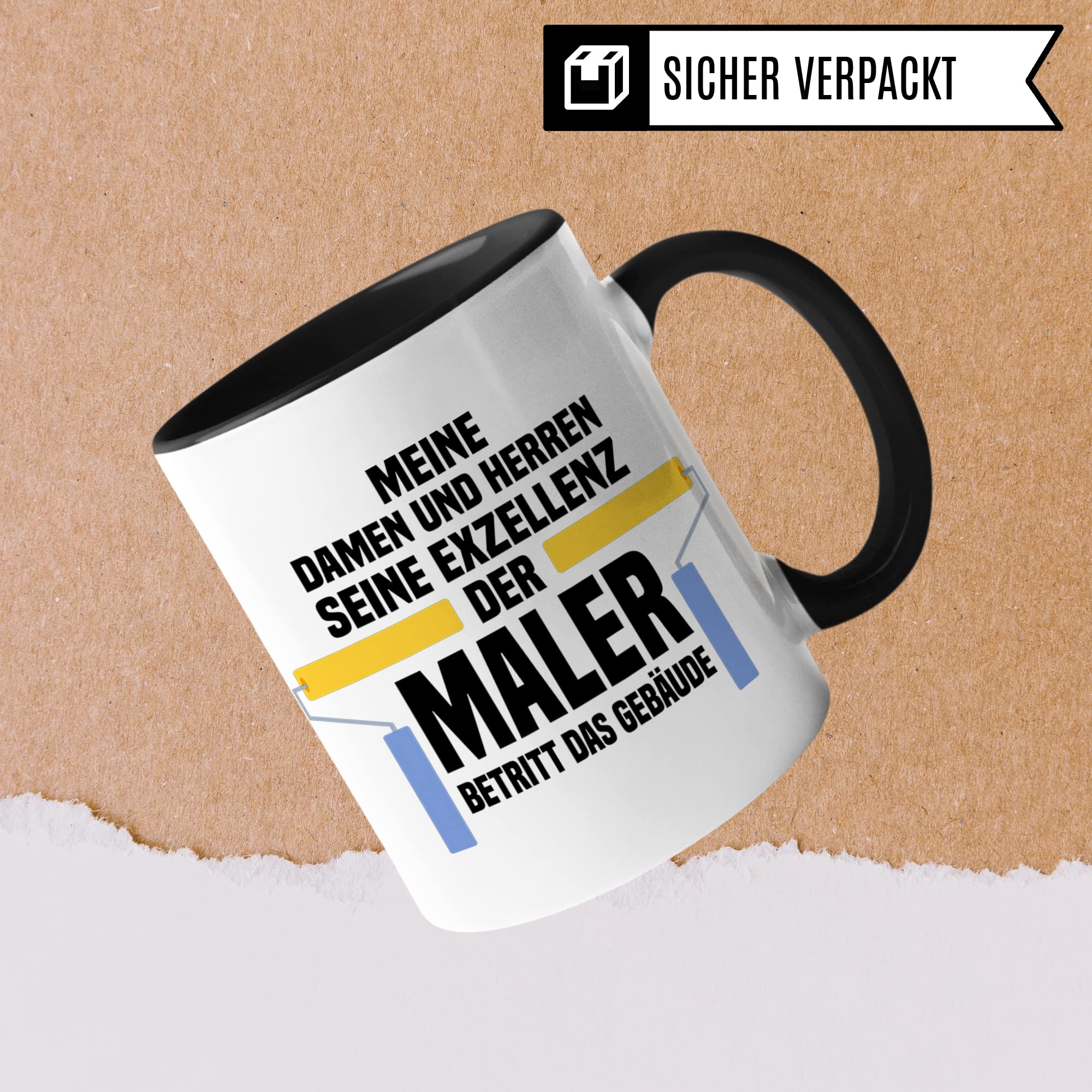 Tasse Maler, Lackierer Geschenkidee Malermeister Tasse mit Spruch lustig Malerin Geschenk, Kaffeetasse Humor Witz Geschenk für Malerbetrieb, Kaffeebecher für Männer Frauen