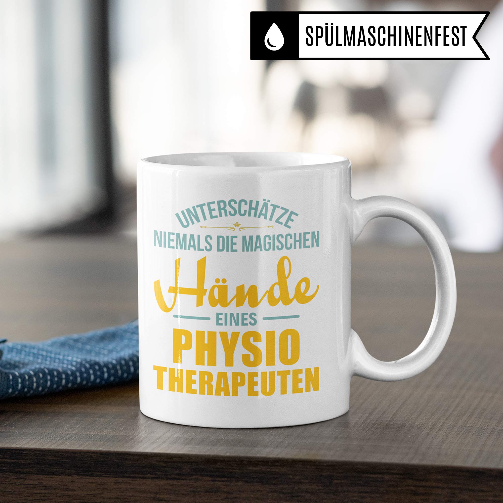 Pagma Druck Tasse Physiotherapie, Physiotherapeuten Geschenke Becher, Kaffeetasse Physiotherapeut Geschenkidee Spruch, Kaffeebecher Krankengymnastik Physio Motiv Humor