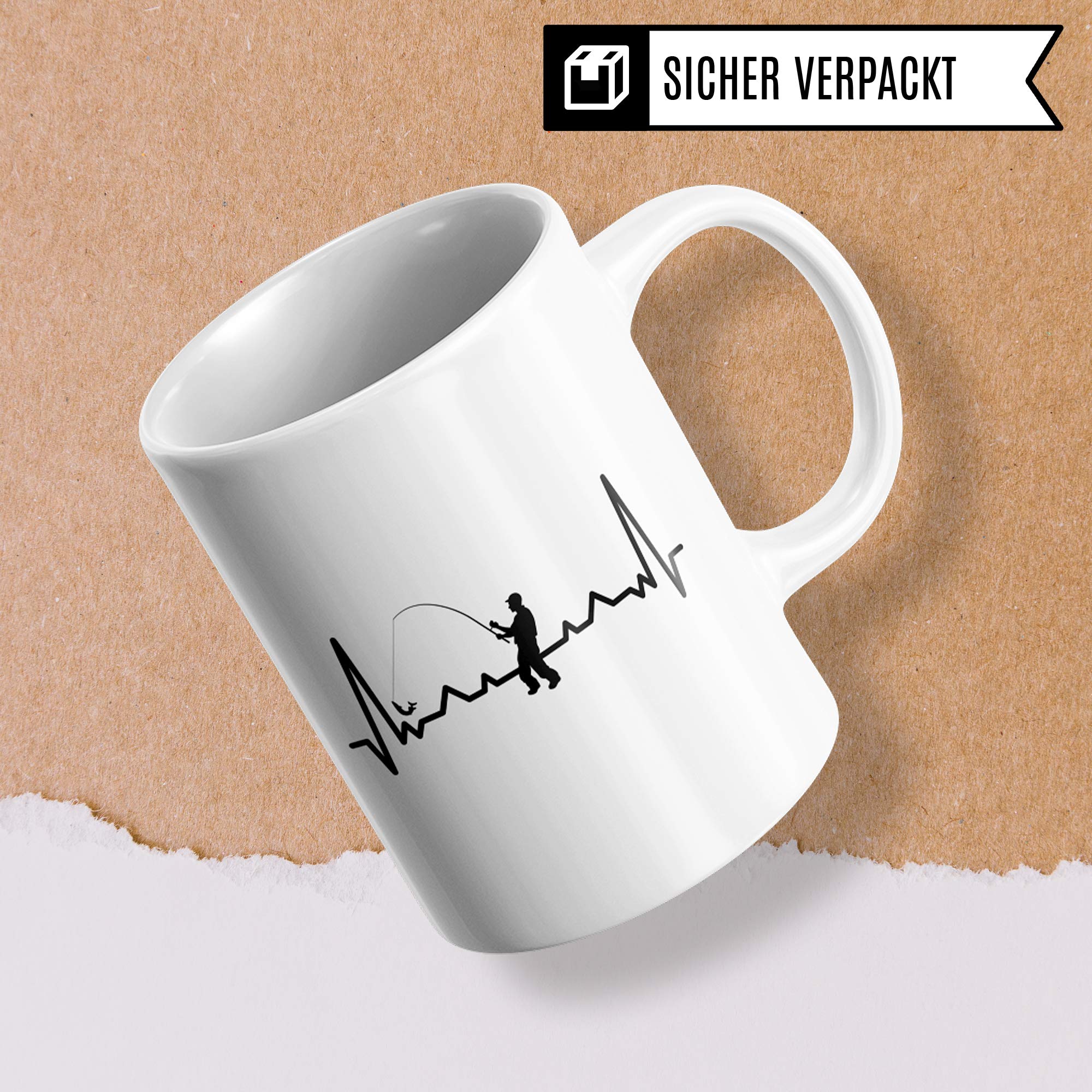 Pagma Druck Tasse Angler, Angeln Geschenk, Fischer Becher Angel Fischerei Spruch Kaffeetasse, Angler Geschenke für Männer Kaffeebecher, Angelrute Fisch Motiv