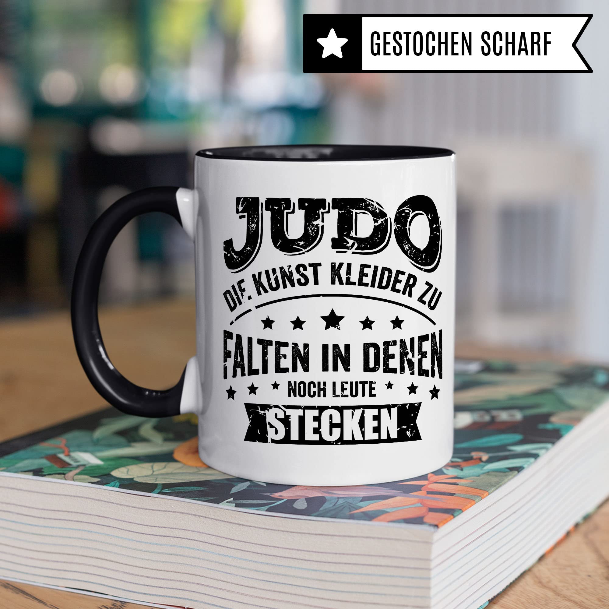 Judo Tasse Geschenkidee Kaffeetasse Humor Witz Geschenk für Judo-Kämpfer Kaffeebecher Kampfsport Becher