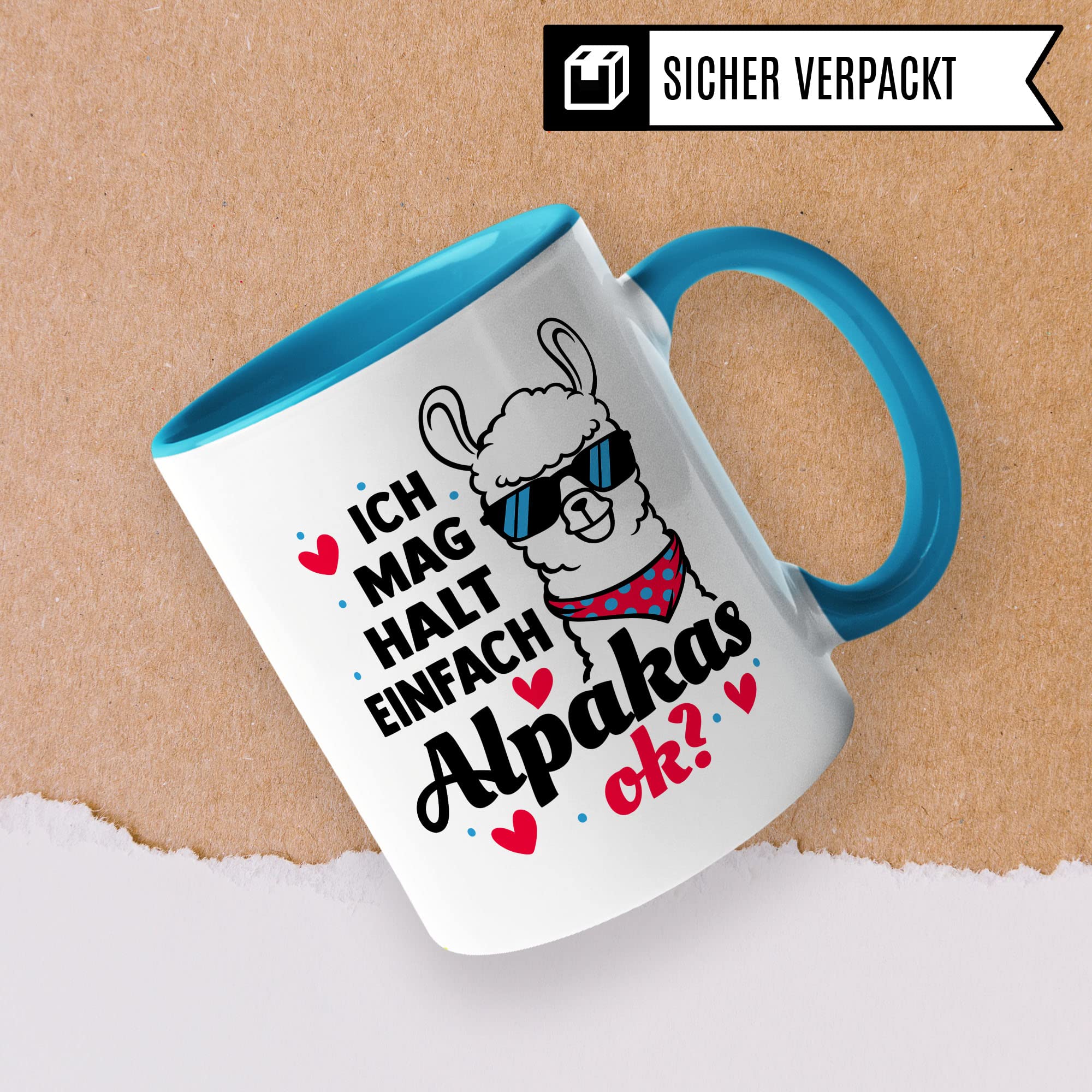 Tasse Alpaka-Motiv, Ich mag halt einfach Alpakas, ok? Geschenk Alpakaliebhaber, süße Alpaka-Tasse Motiv, Geschenk Kollegen lustige Büro-Tasse Kaffeetasse