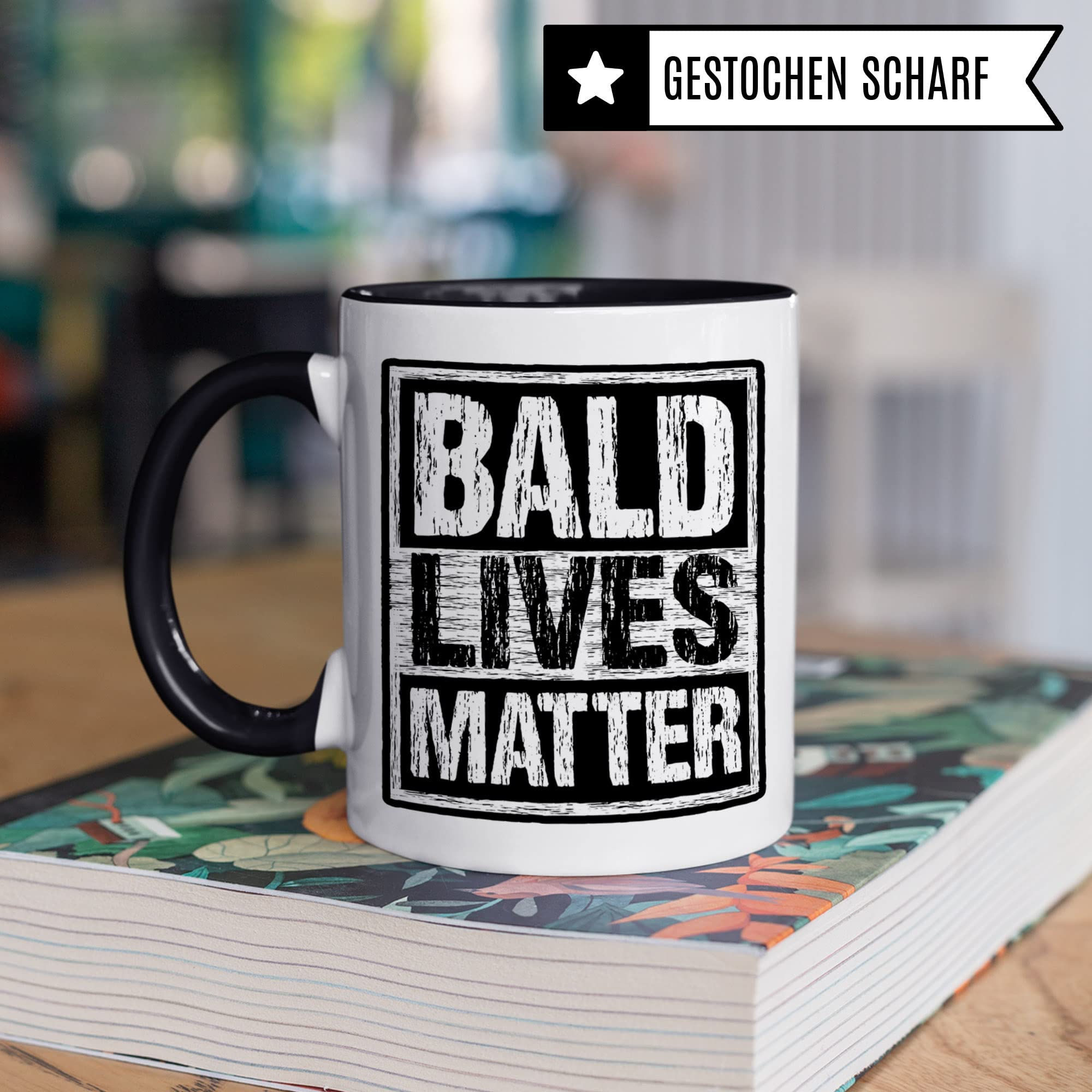 Glatzen Tasse Geschenkidee, Glatze Kaffeetasse lustig Humor Witz Geschenk für Glatzköpfe, Bald Kaffeebecher mit Spruch lustig, Männer Becher