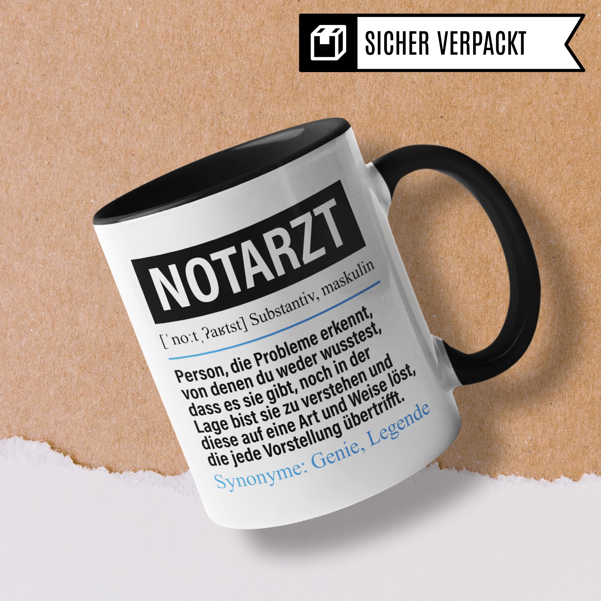 Tasse Notarzt lustig, Notarzt Geschenk Beruf, Spruch Kaffeebecher Notärzte Mehrzahl Geschenkidee, Beruf Kaffee-Tasse Teetasse Becher