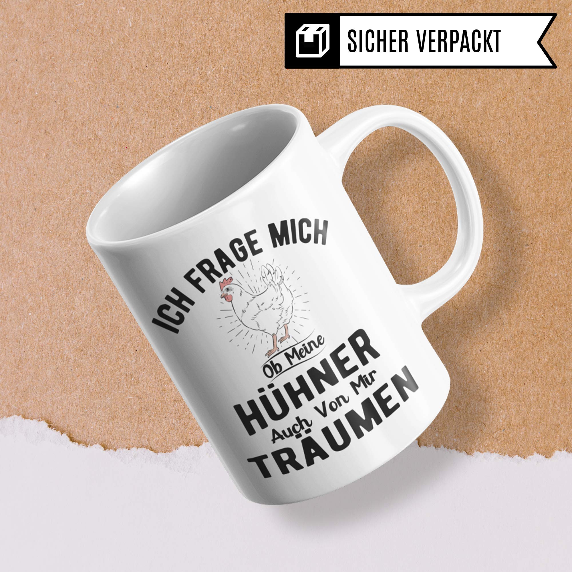 Pagma Druck Hühner Tasse lustig, Huhn Becher Geschenkidee, Hühner Geschenk Kaffeetasse für Hühnerhalter, Hühnerstall Spruch Bauernhof Haushuhn Hühnerhaltung Motiv Kaffeebecher