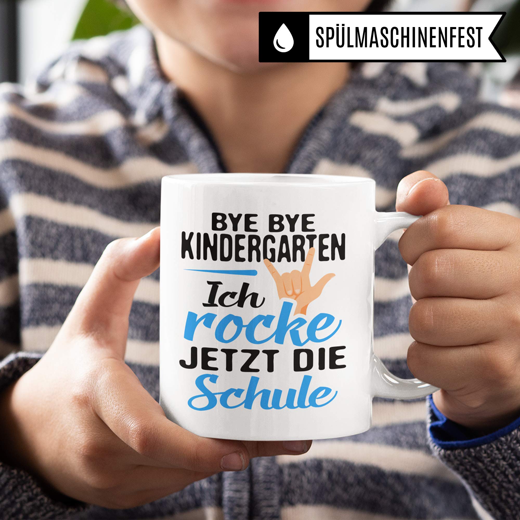 Pagma Druck Schulanfang Tasse, Geschenke Schulanfang Junge, Schulkind Becher Einschulung Geschenk, Kaffeetasse Geschenkidee für Erstklässler Schultüte Inhalt Schulbeginn Schulstart