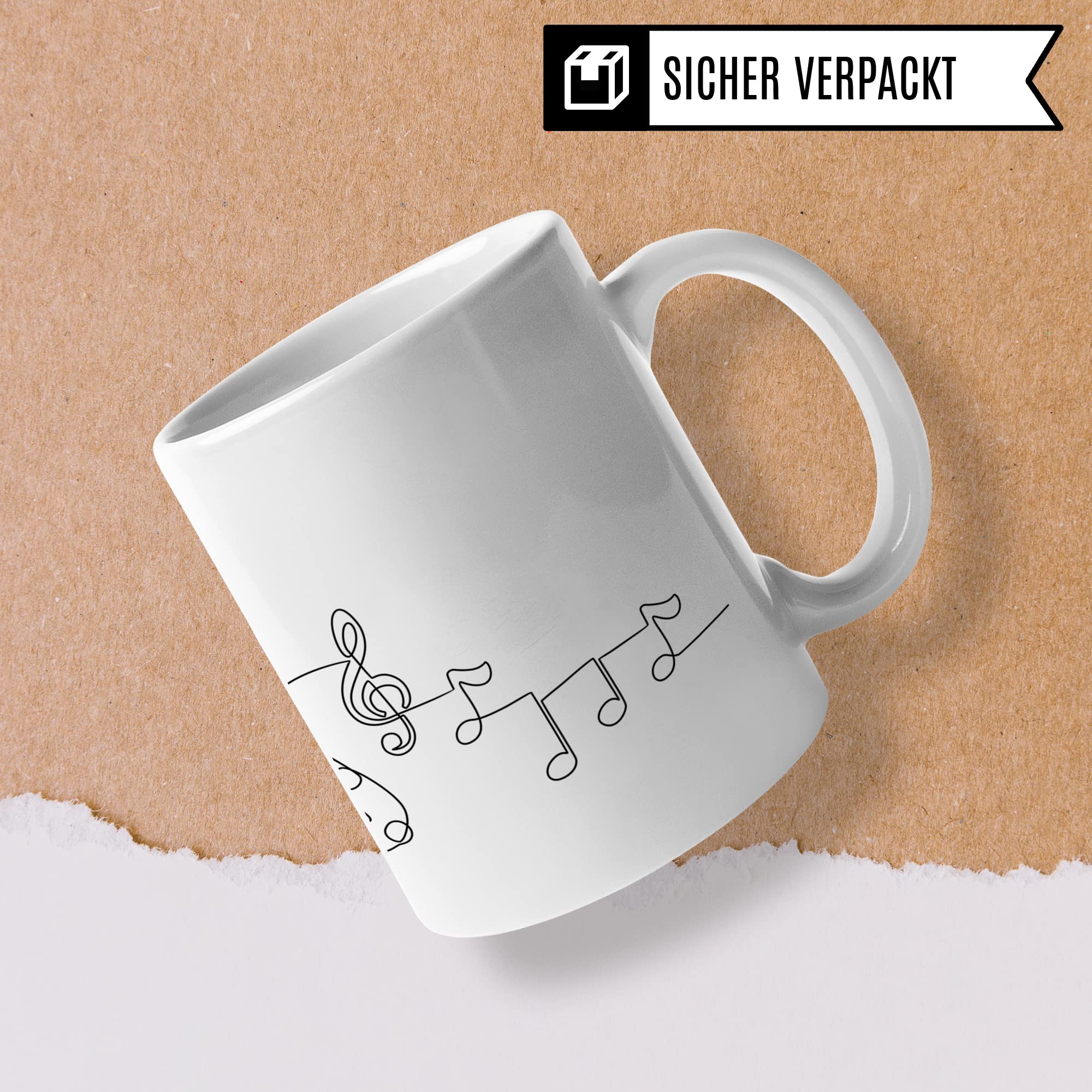 Saxophon Tasse - Musik Geschenk für Saxophonist Saxophonistin - Kaffeetasse Musiker Saxofon Saxophonspieler - Instrument Geschenkideen Saxophonisten Zeichnung Design Kaffee-Becher