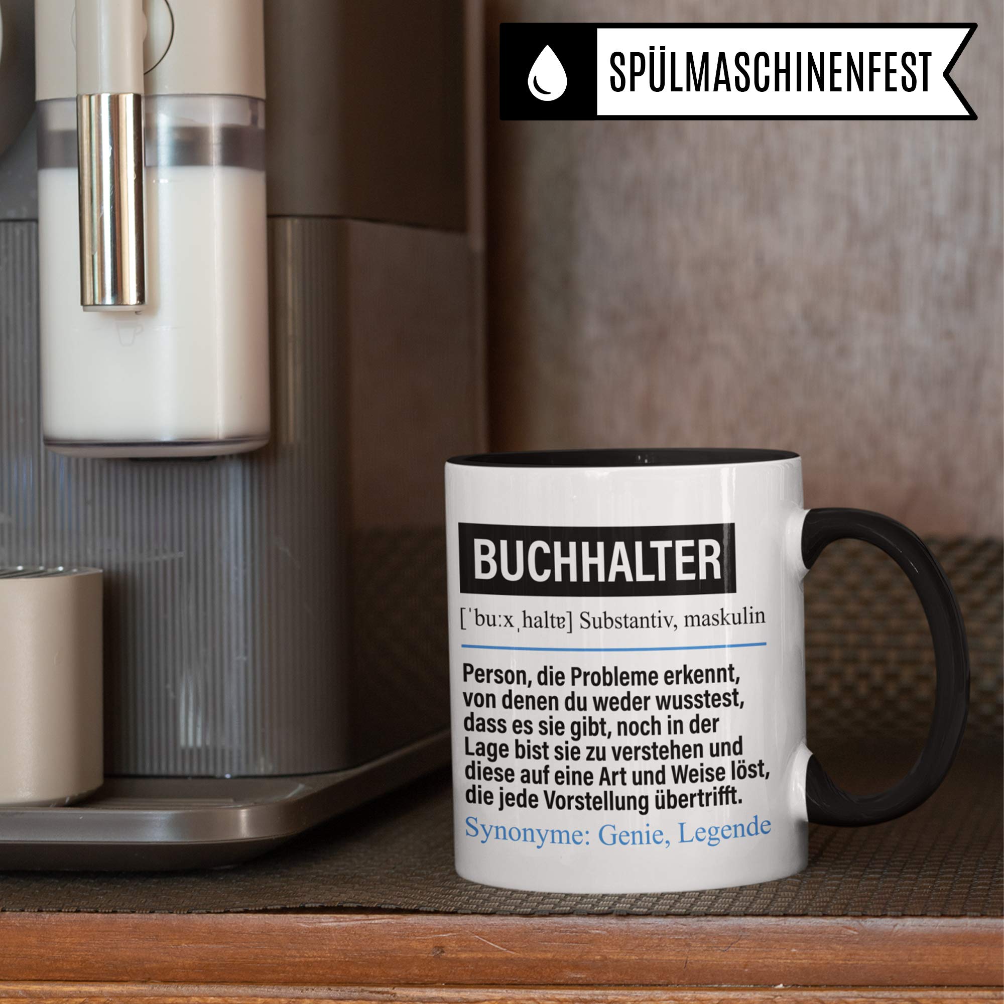 Pagma Druck Tasse Buchhalter lustig, Buchhalter Geschenk, Spruch Buchhaltung Kaffeebecher Geschenkidee, Kaffeetasse Beruf Buchführer Teetasse Abteilung Becher