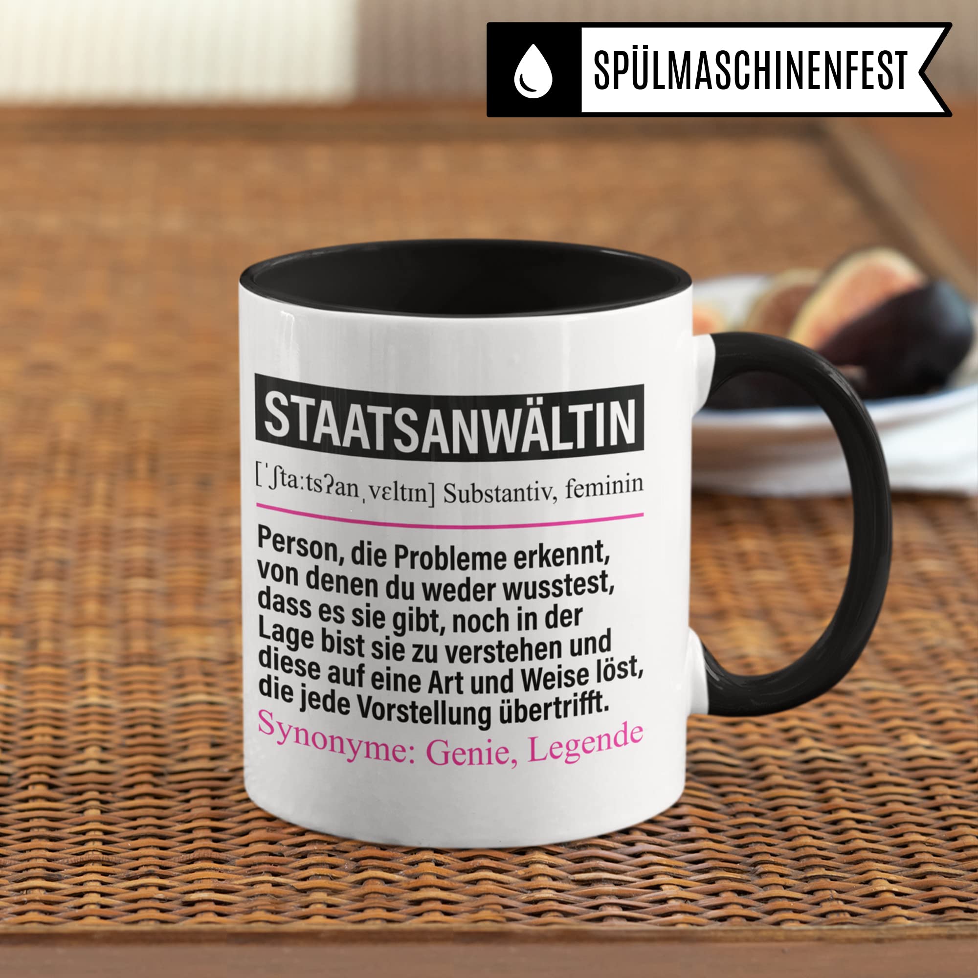 Tasse Staatsanwältin lustig, Staats-Anwältin Geschenk Beruf, Spruch Kaffeebecher Staatsanwältinnen Geschenkidee, Beruf Kaffee-Tasse Teetasse Becher