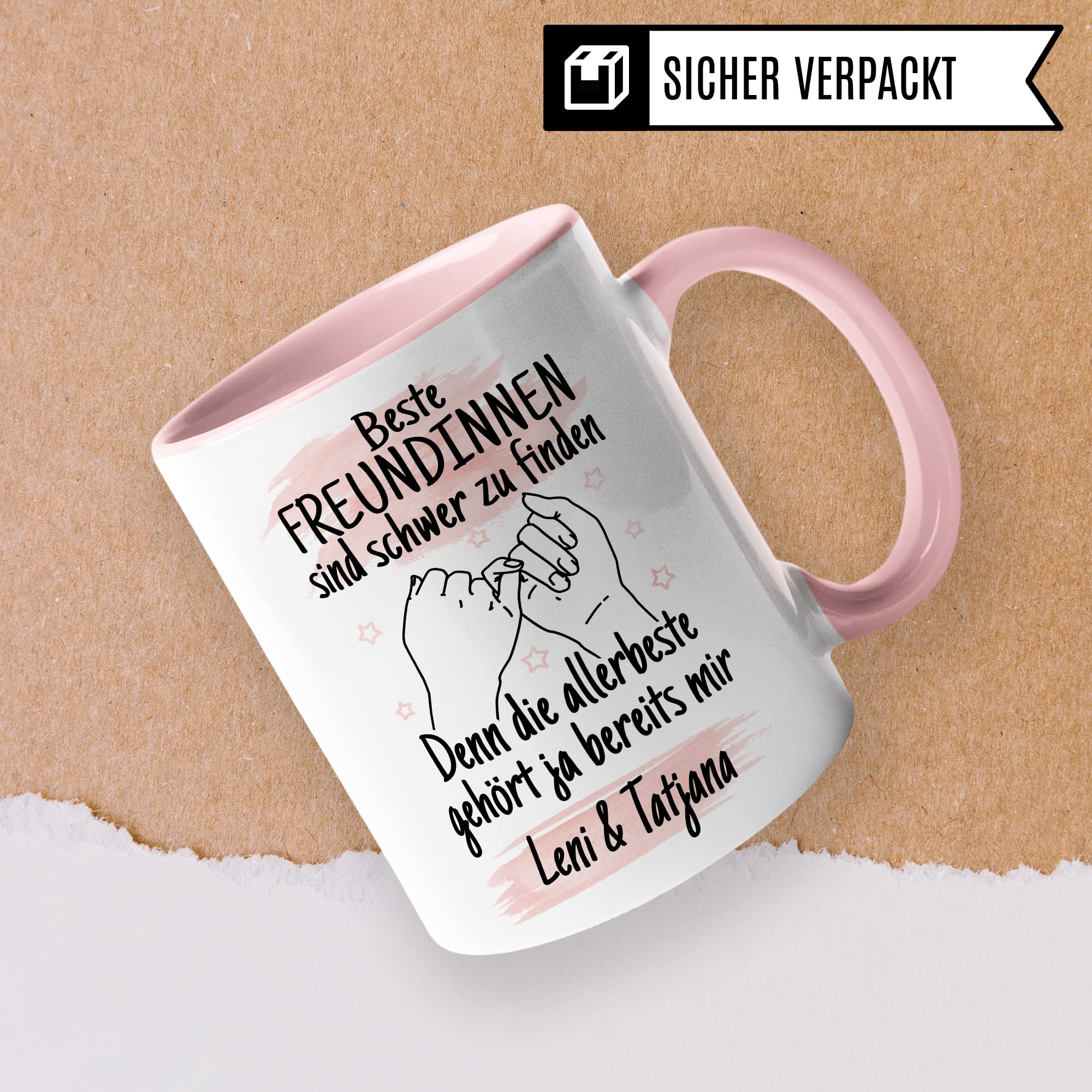 Personalisiere Freundin-Tasse – „Nicht Nur Freundin – Teil Meines Lebens“ Mit Namen, 330 Ml, Spülmaschinenfest