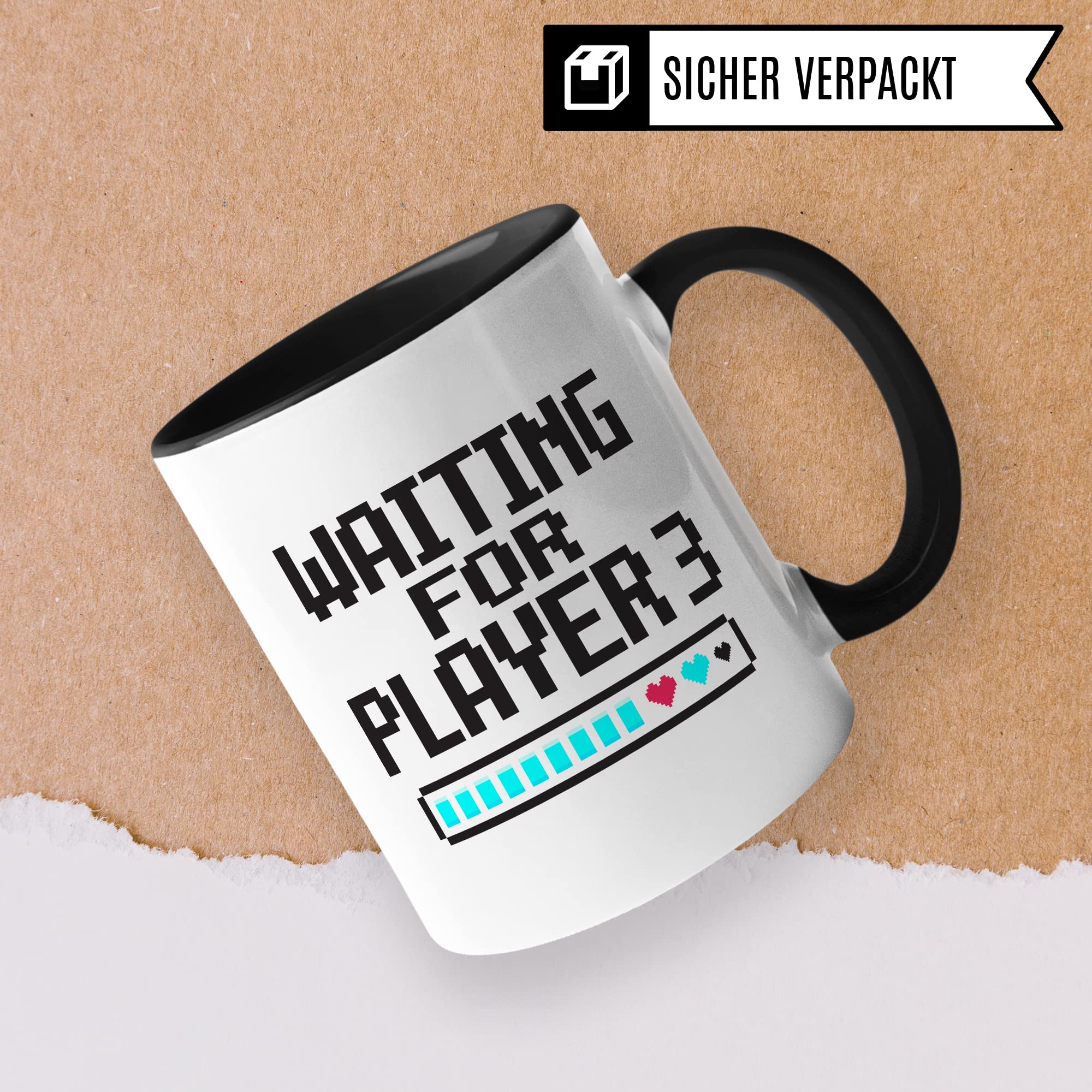 Schwangerschaft Tasse, Waiting for Player 3, Geschenk werdende Eltern, schöner Spruch Geschenkidee werdender Vater werdende Mutter Kaffeetasse, Eltern Geschenk