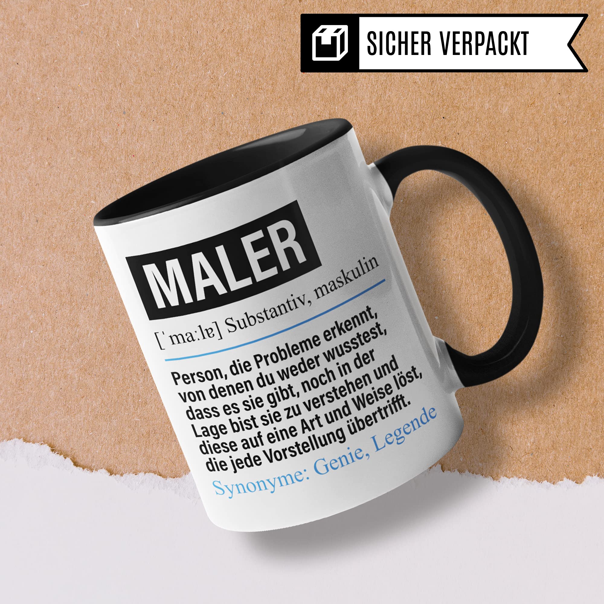 Maler Tasse lustig, Maler Geschenk Beruf, Spruch Malermeister Geschenkidee, Kaffeetasse Beruf Malerei Kaffeebecher Teetasse Becher