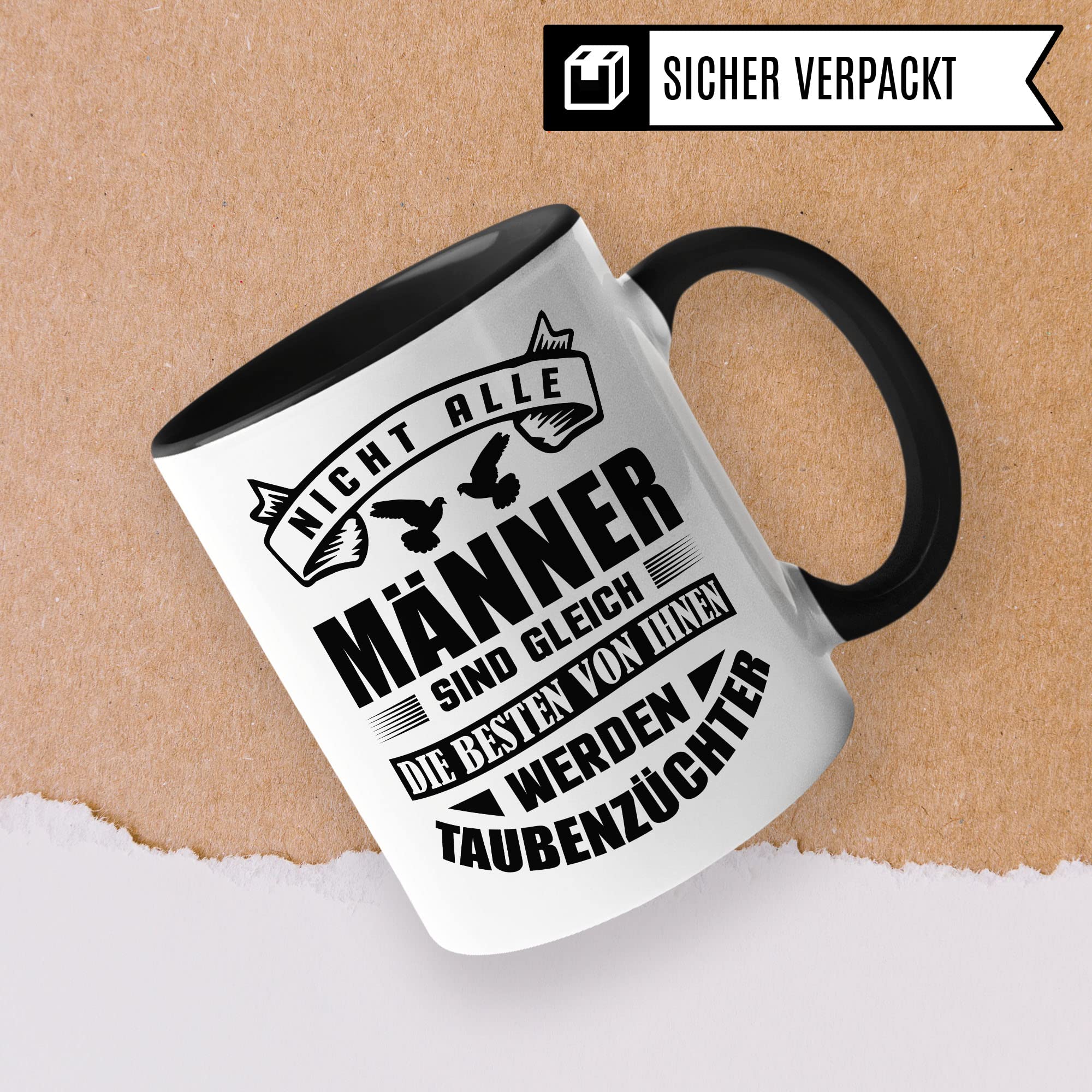 Taubenzüchter Tasse Geschenkidee, Kaffebecher mit Spruch lustig, Taubenzucht Geschenk, Kaffeetasse Humor Witz Geschenk für Männer, Taube Teetasse