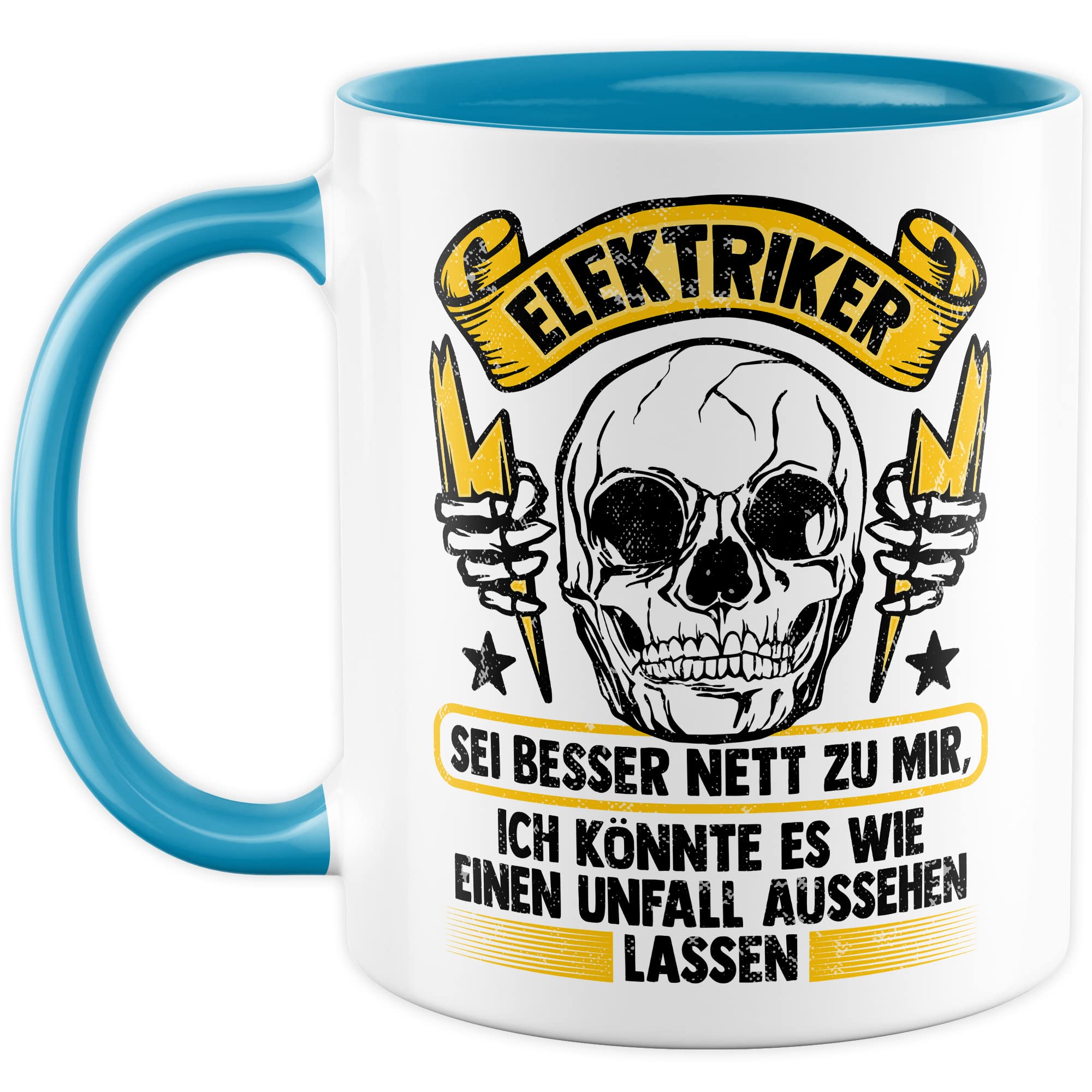 Elektriker Tasse Installateur Witz Geschenkidee Elektronik Kaffeetasse Geschenk für Elektrotechniker Kaffeebecher Drahtzieher Becher