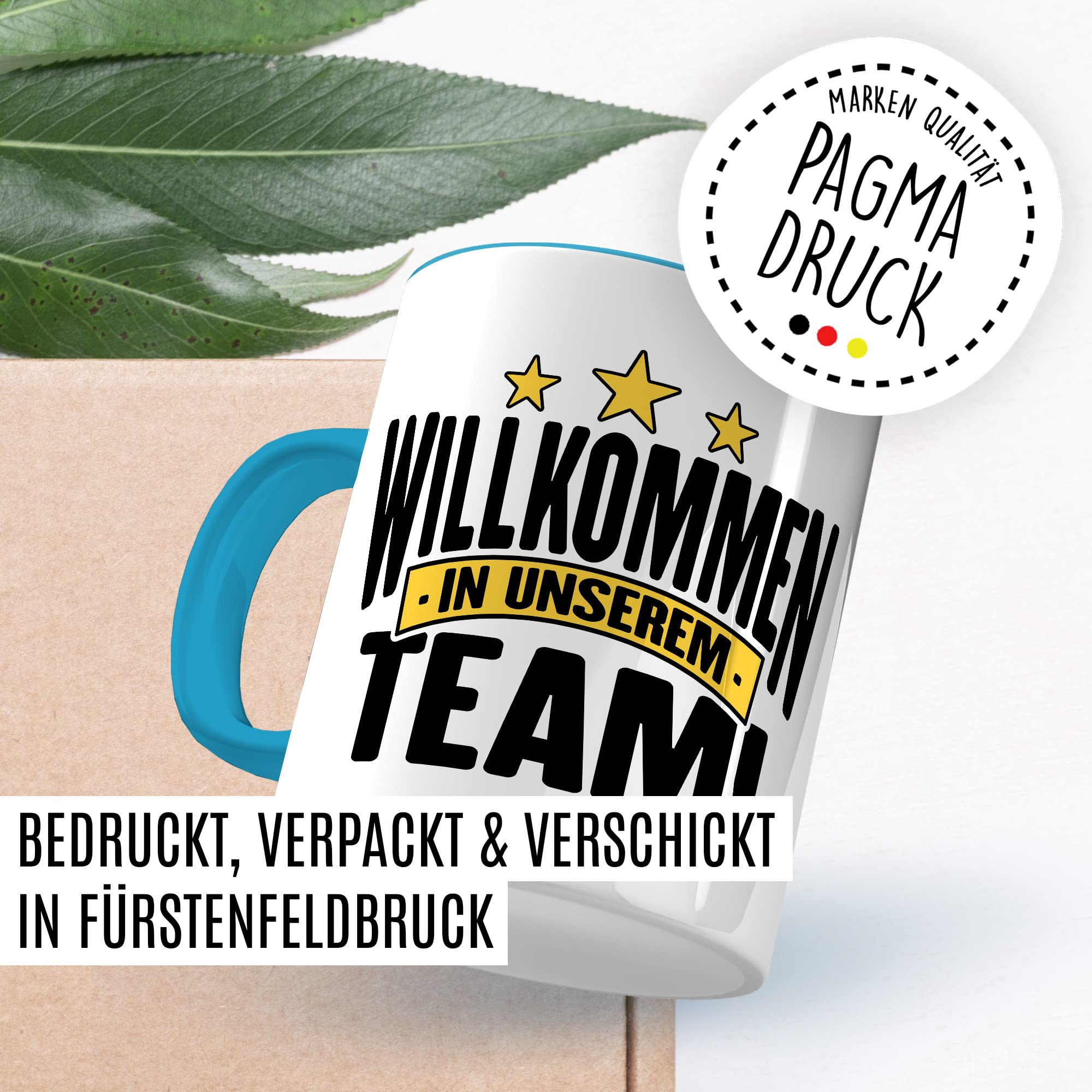 Willkommen Tasse Geschenk Kollegen Geschenkidee Willkommensgeschenk Kaffeetasse Büro neue Kollegen Geschenkidee Willkommen im Team Kaffee-Becher Zuwachs Mitarbeiter